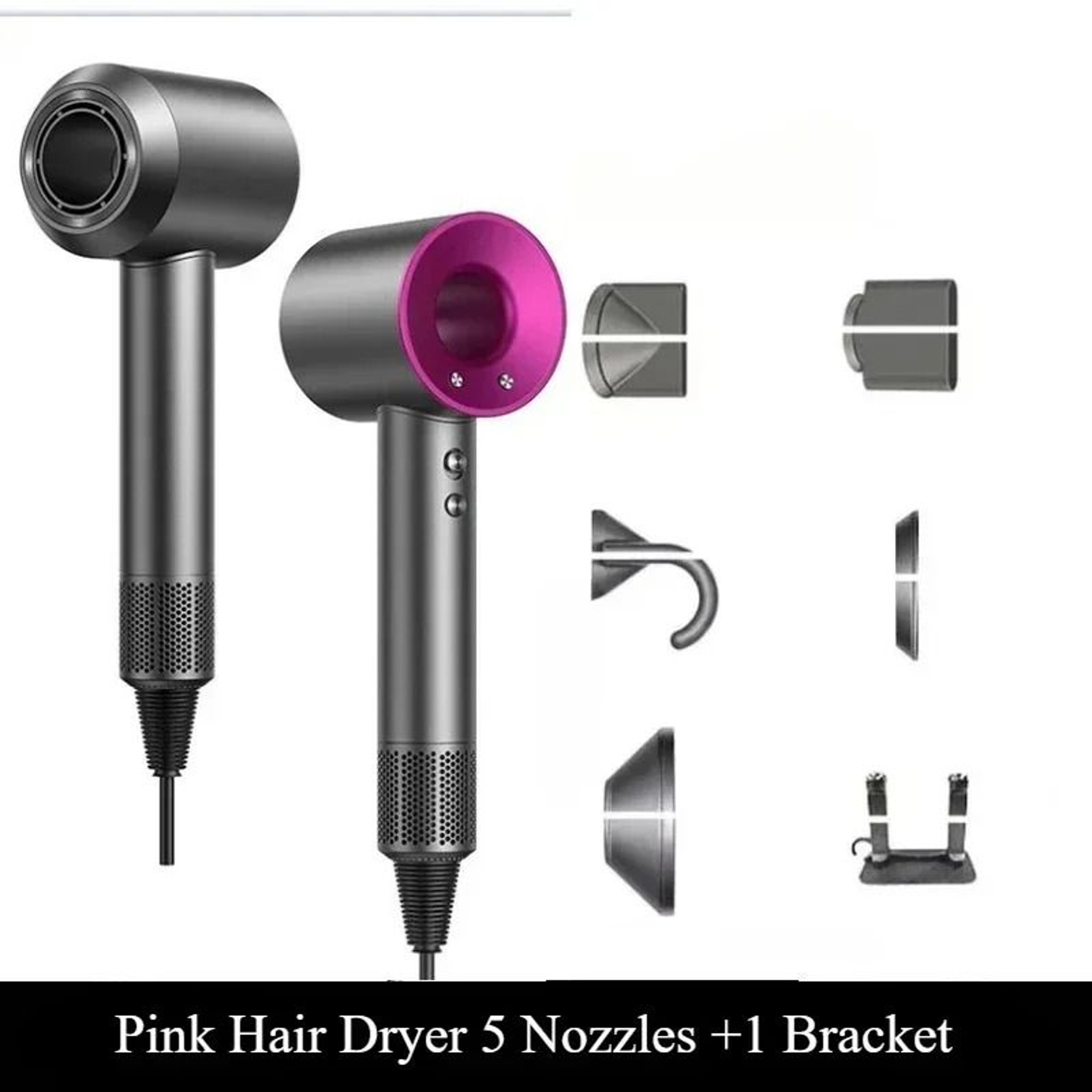 5 In 1 Professional Hair Dryer Hot And Cold Air Styling Tool With Multiple Attachments 11