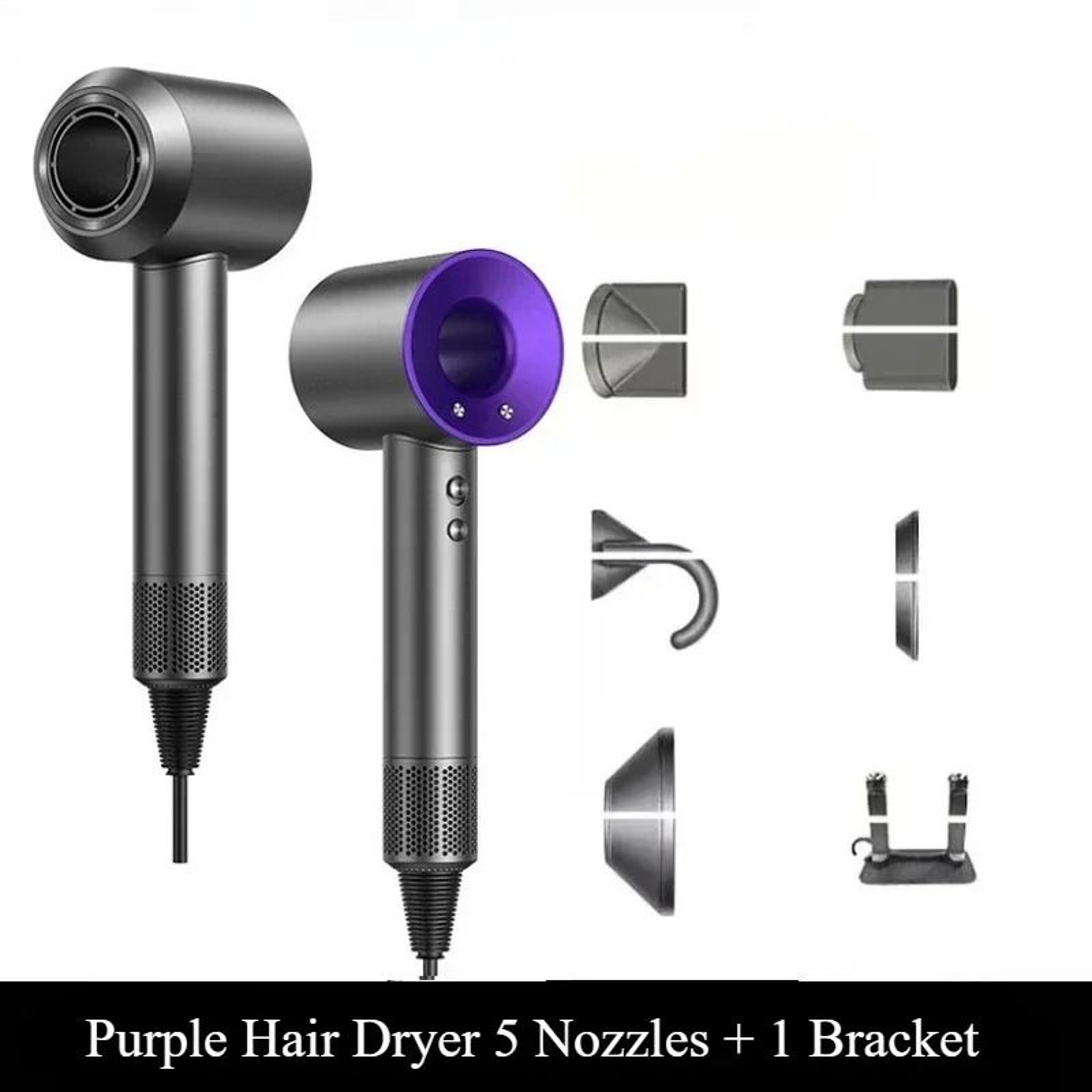 5 In 1 Professional Hair Dryer Hot And Cold Air Styling Tool With Multiple Attachments 8