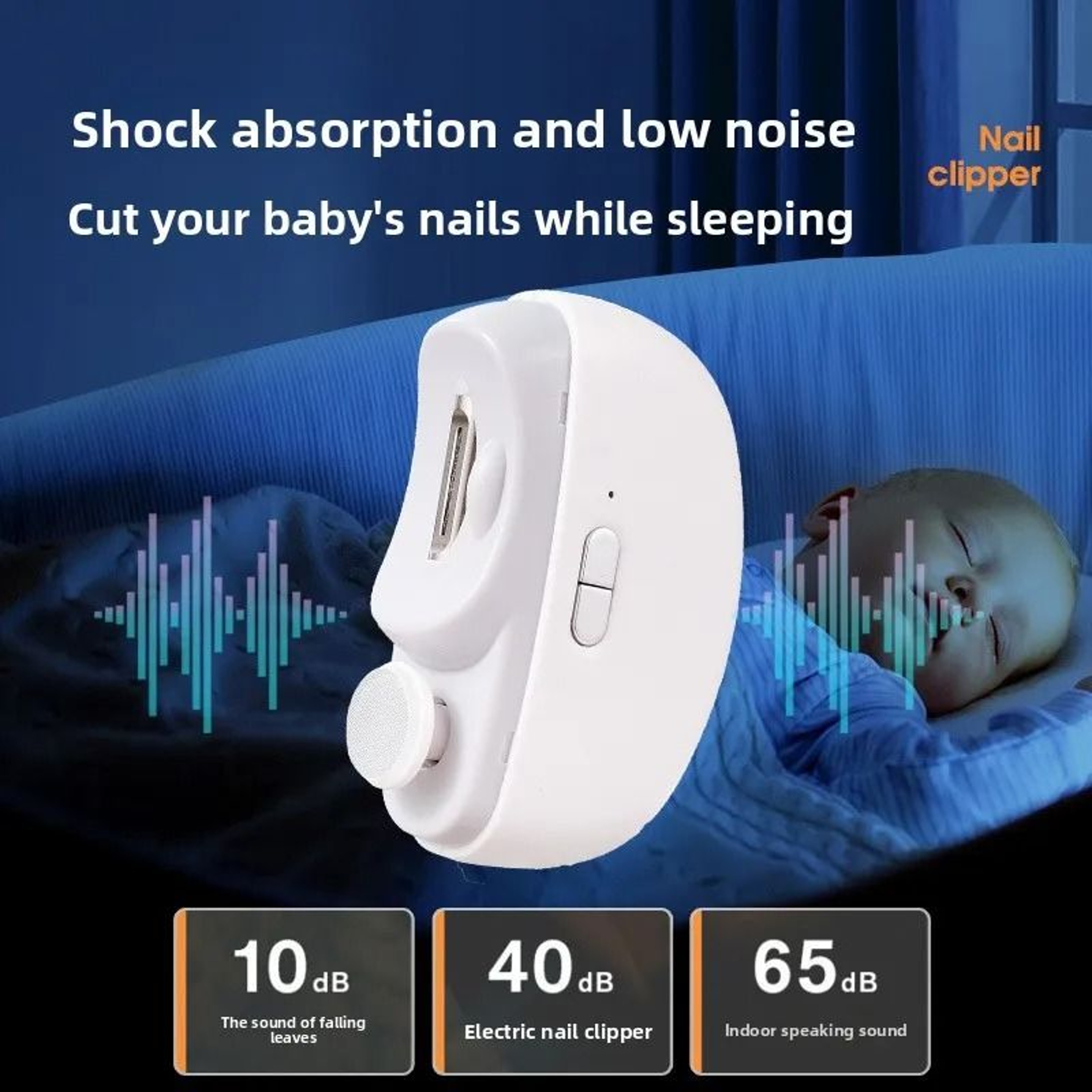 Rechargeable Electric Nail Clipper With LED Light Automatic Fingernail Trimmer For Smooth And Safe  6