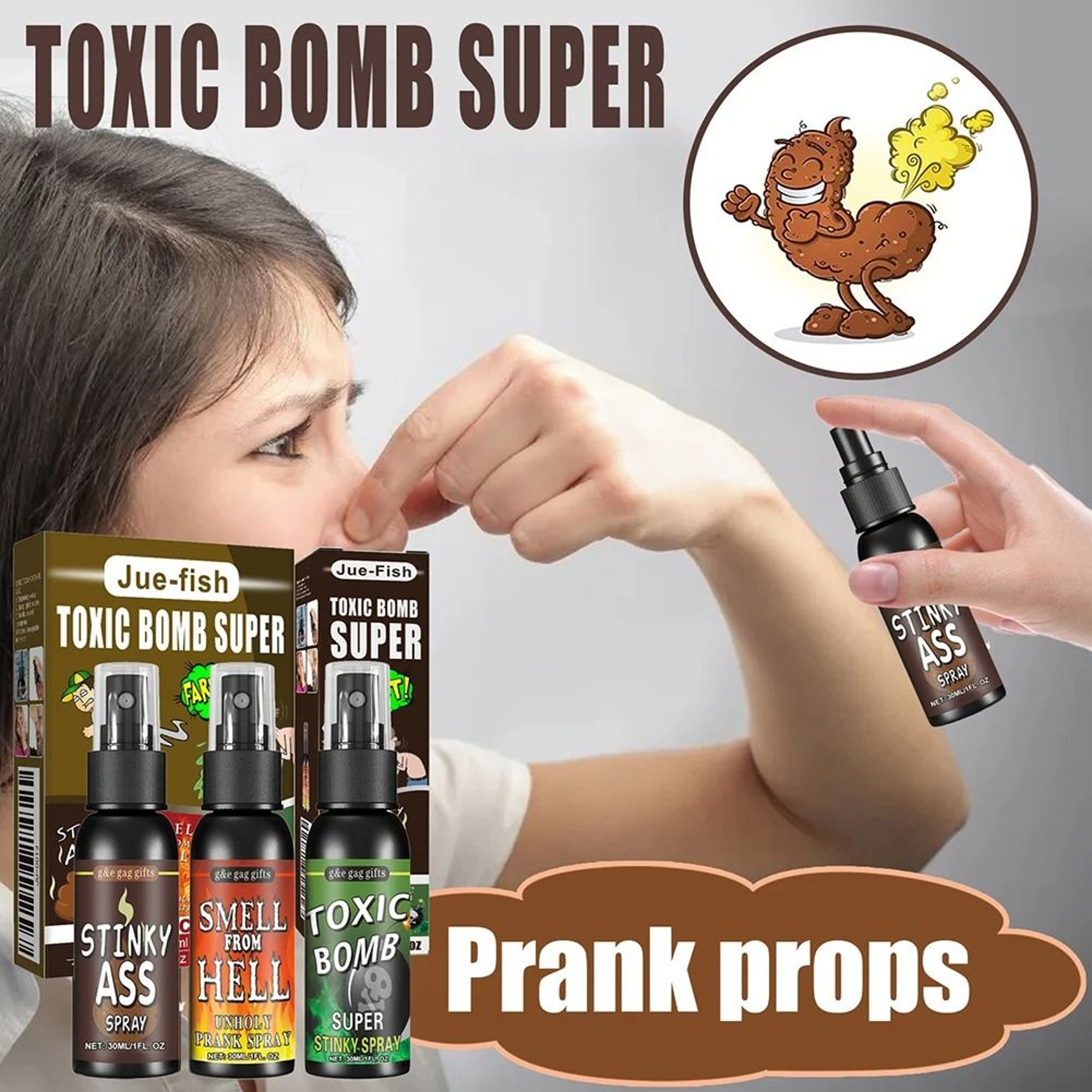 30ml Fart Spray Prank Toy  Smelly Stink Bomb Gag Gift For Parties Jokes And Fun Pranks 1
