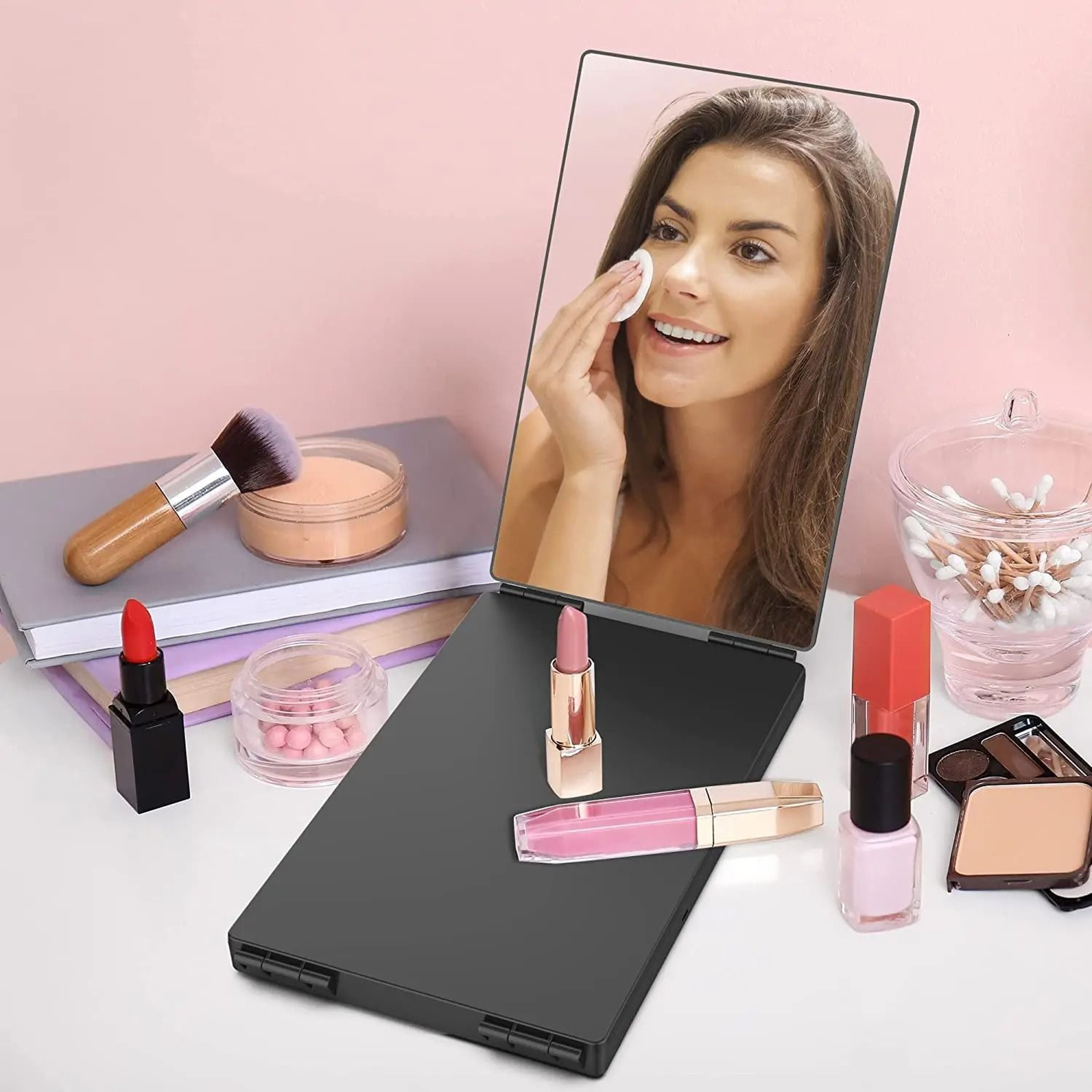 Portable 360 Trifold Vanity Mirror With Adjustable Stand 3