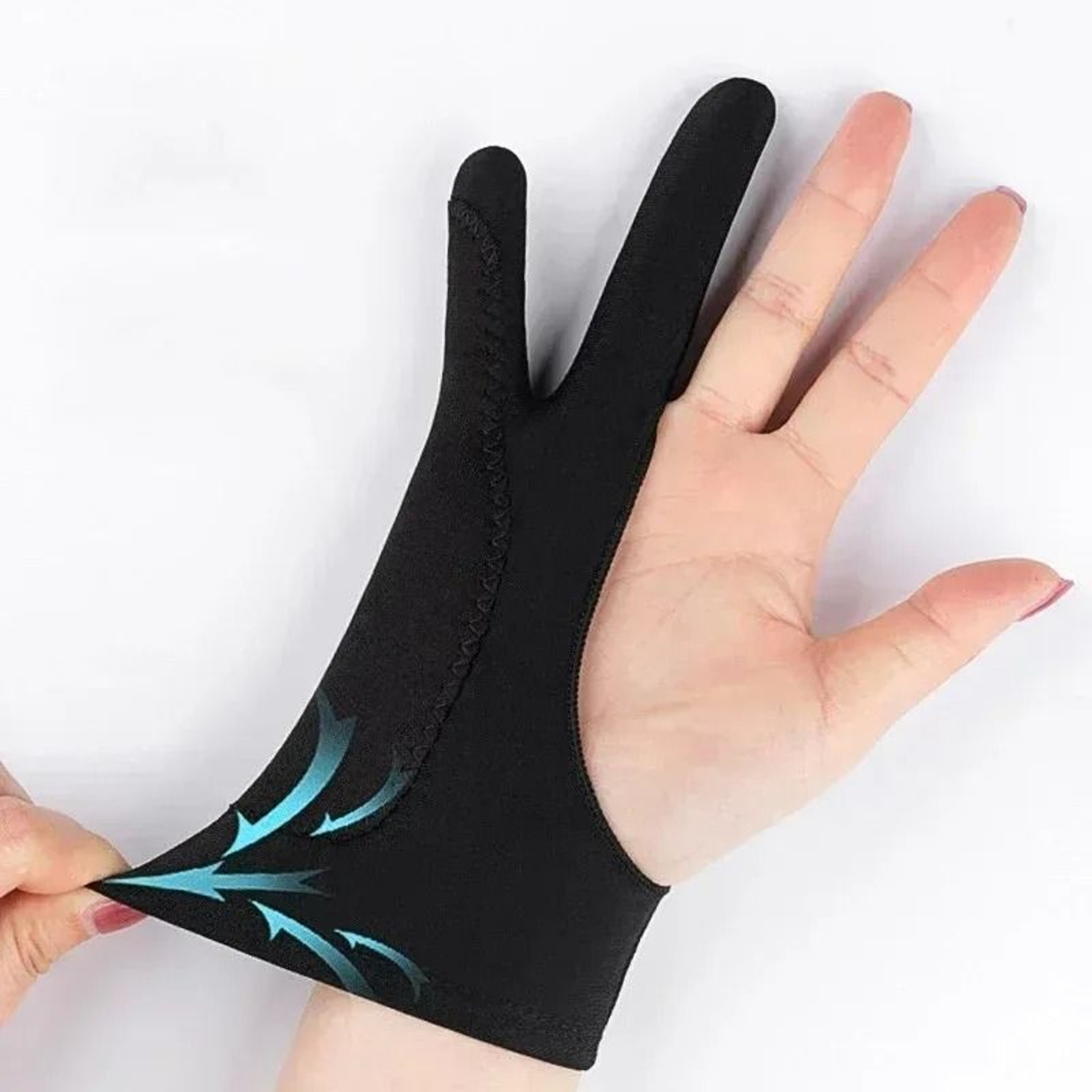 Anti Touch Two Finger Drawing Glove For Tablets And IPads 0