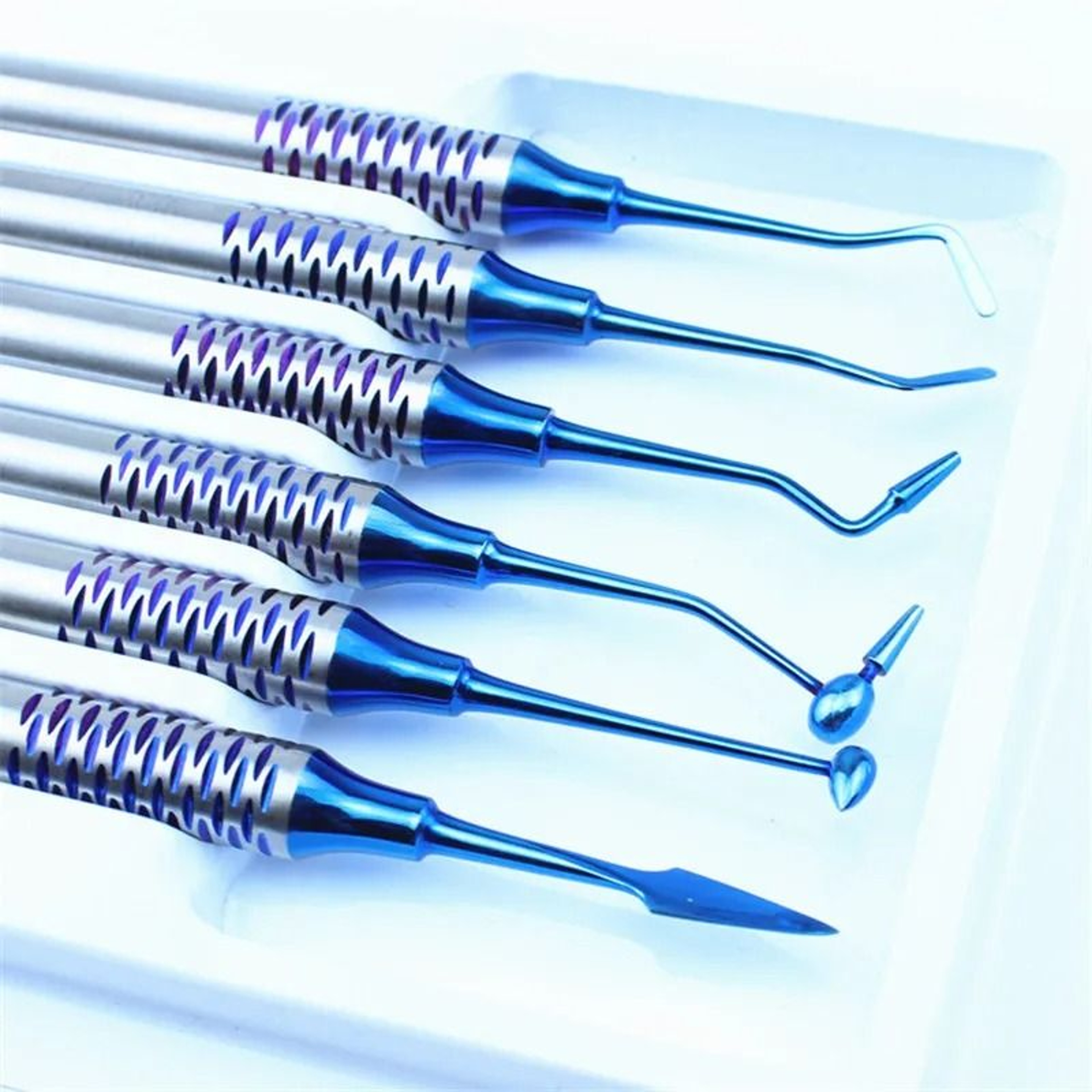 Dental Composite Resin Filling Spatula Set With Titanium Plated Heads 2