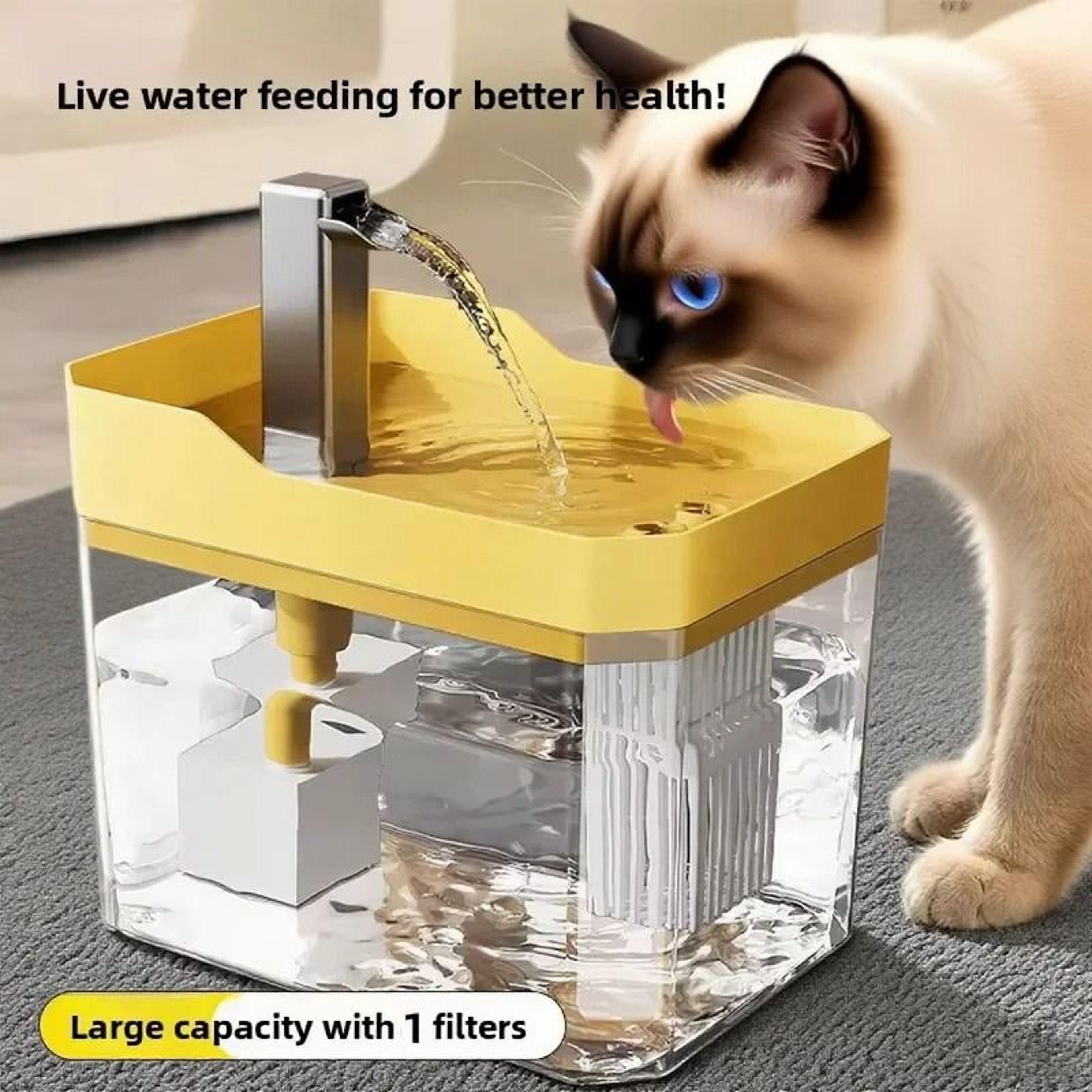 Automatic Cat Water Fountain With Circulating Filter And USB Quiet Pump 0