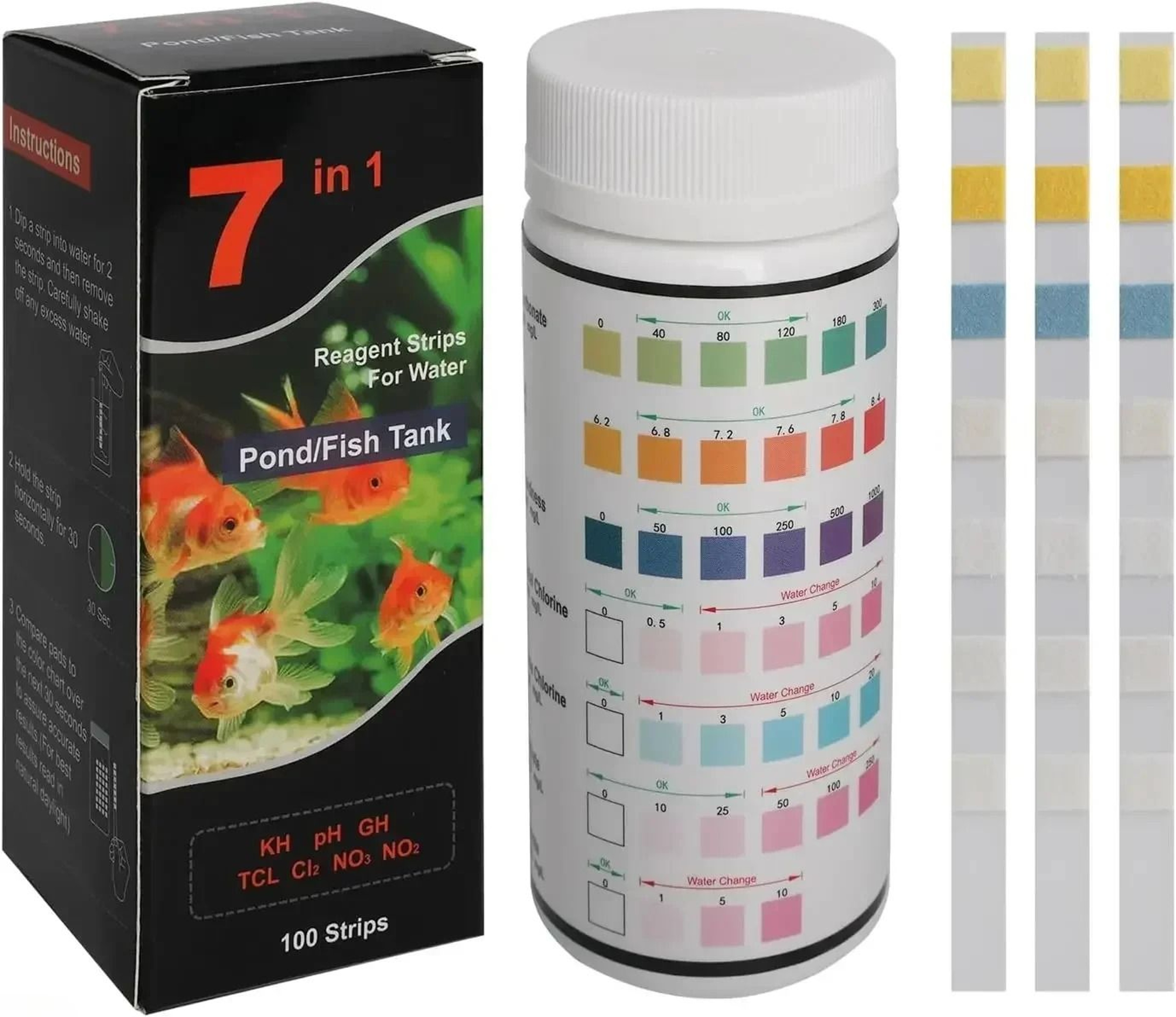 Aquarium And Pool Water PH Test Strips Kit For Freshwater And Fish Tanks 11