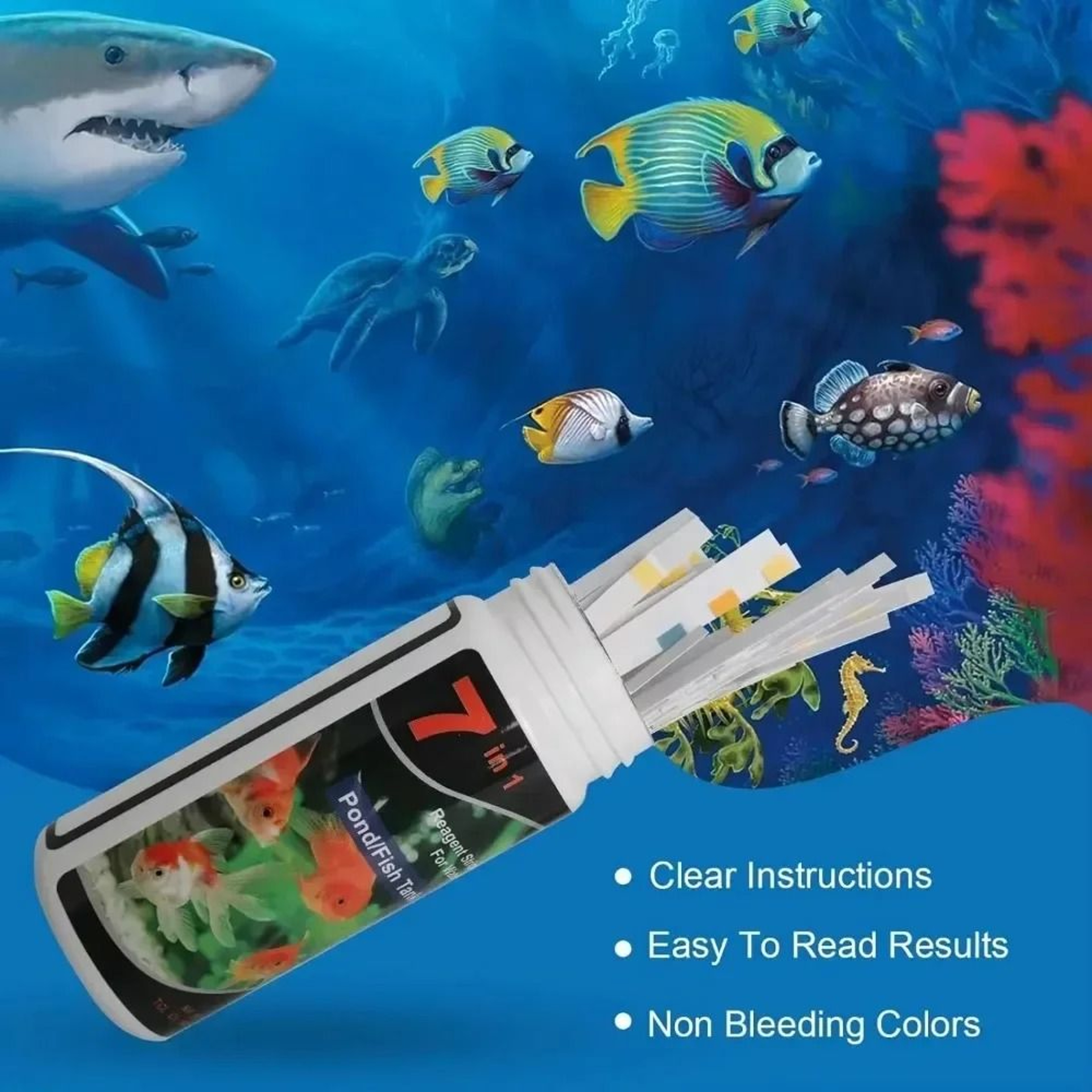 Aquarium And Pool Water PH Test Strips Kit For Freshwater And Fish Tanks 5