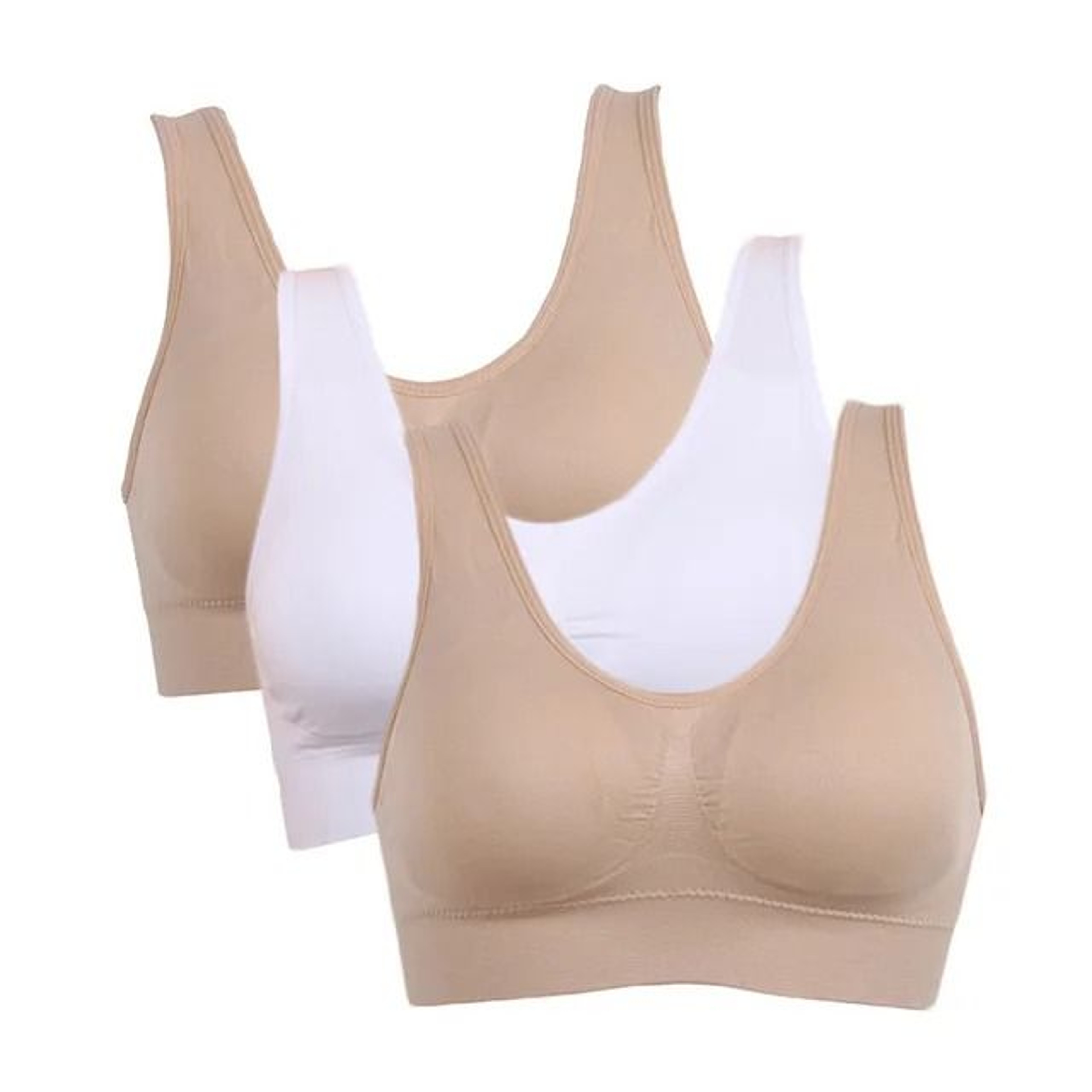 3PCS Seamless Wireless Plus Size Sports Bra With Pads For Women  Comfort Lift Active Bra Set 7