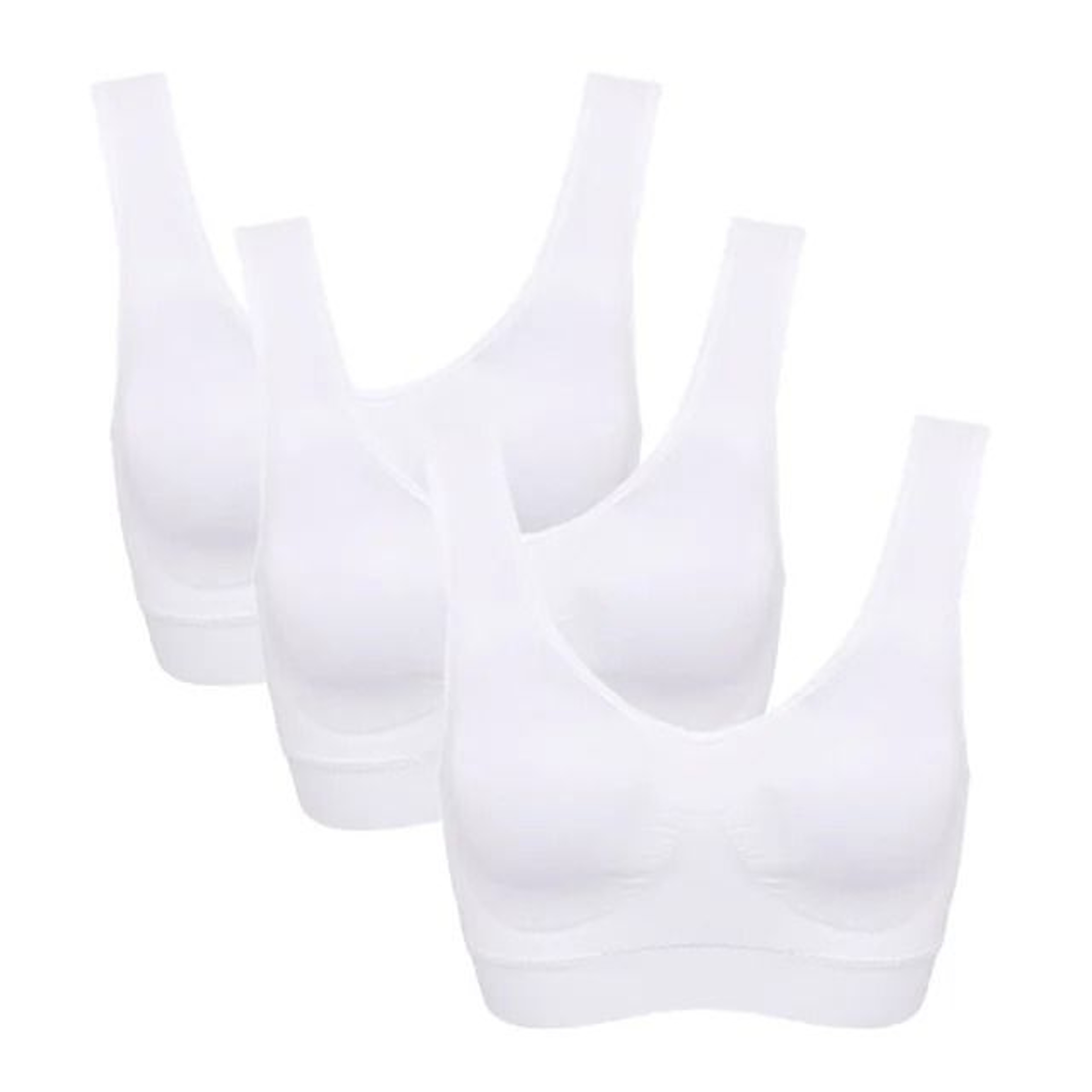 3PCS Seamless Wireless Plus Size Sports Bra With Pads For Women  Comfort Lift Active Bra Set 21