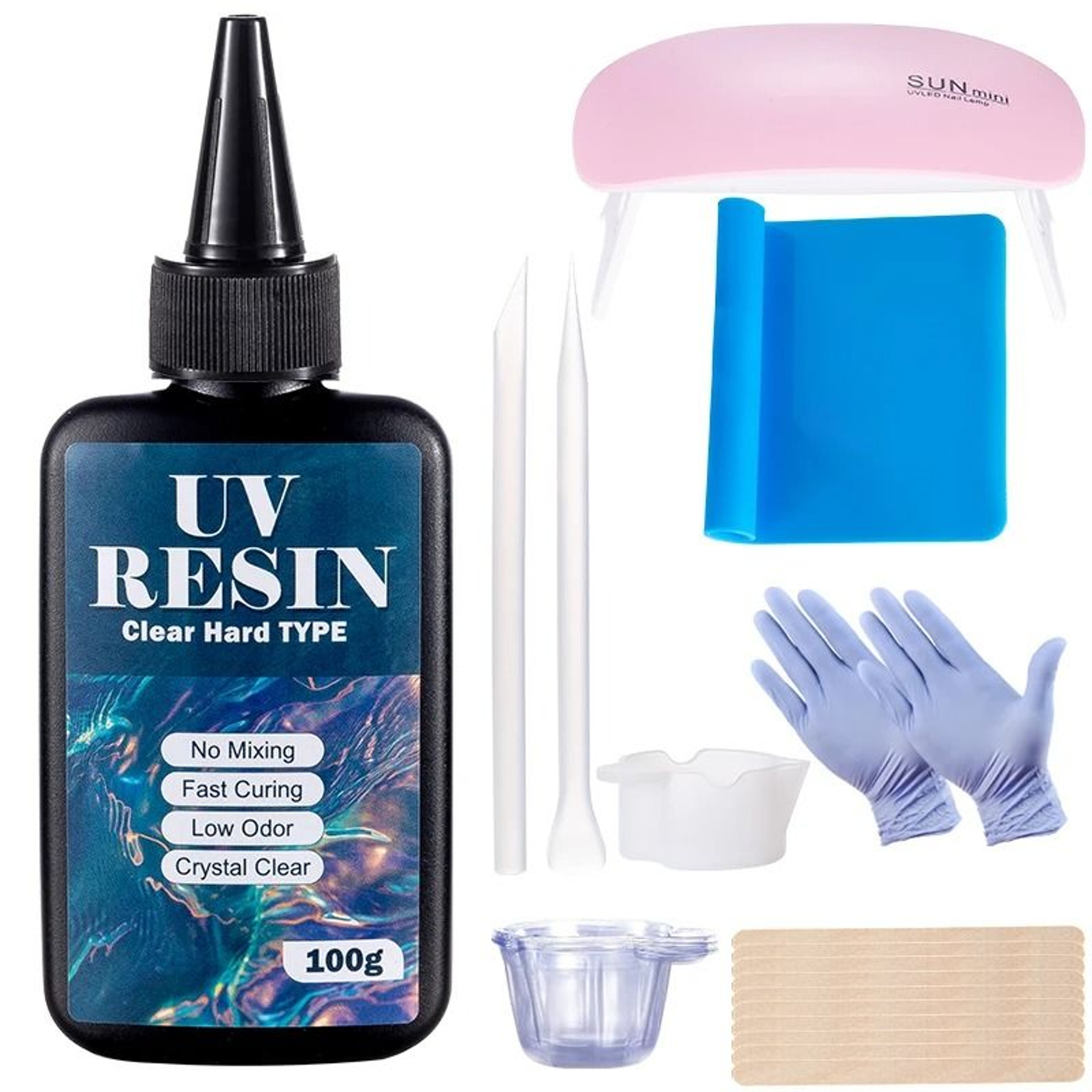 Clear UV Resin Hard Type FastCuring Epoxy Glue For Jewelry Casting And DIY Crafts 8