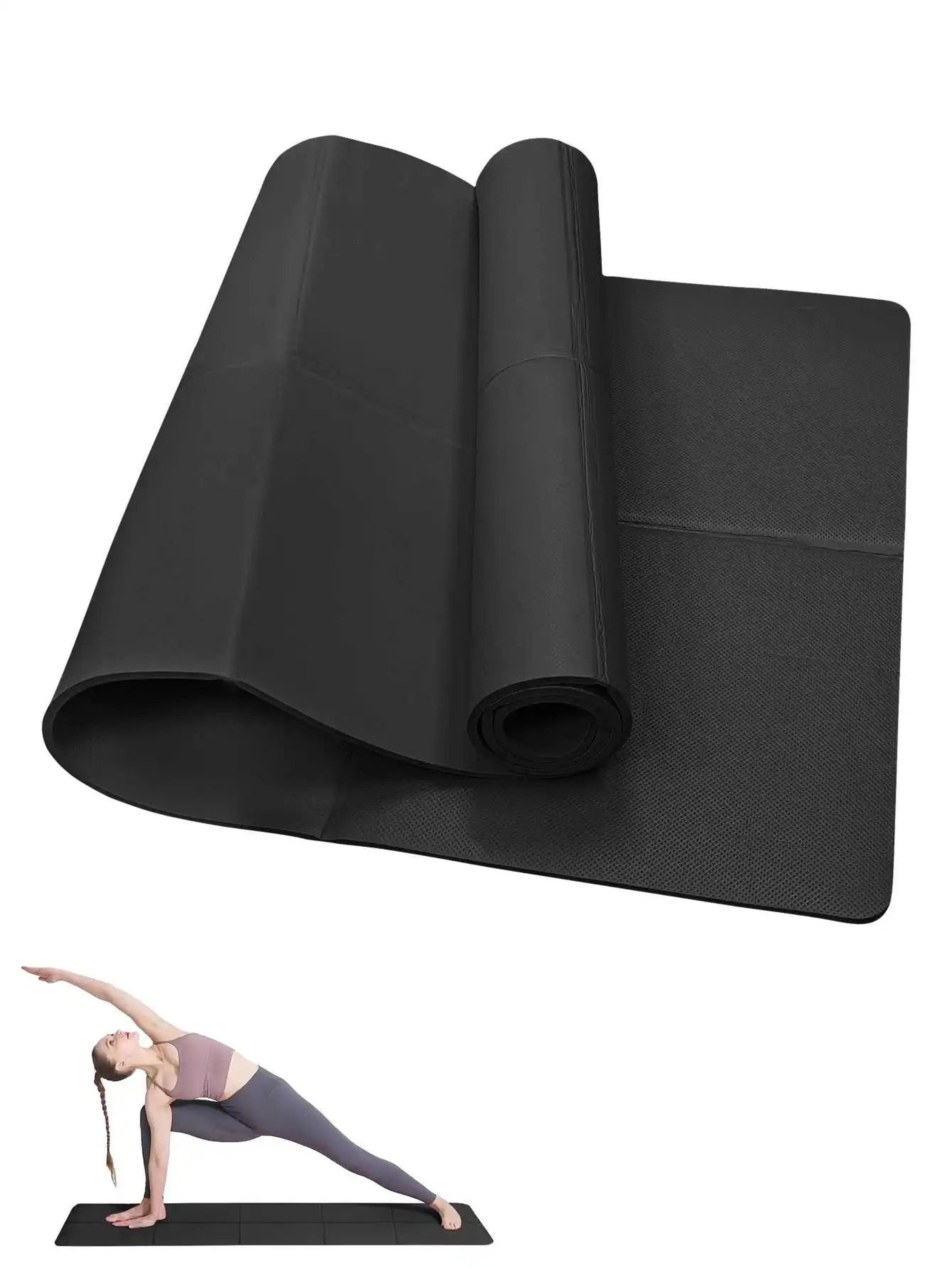 NonSlip Yoga Mat  Lightweight Cushioned And Portable Fitness Mat For Home Gym And Travel 7