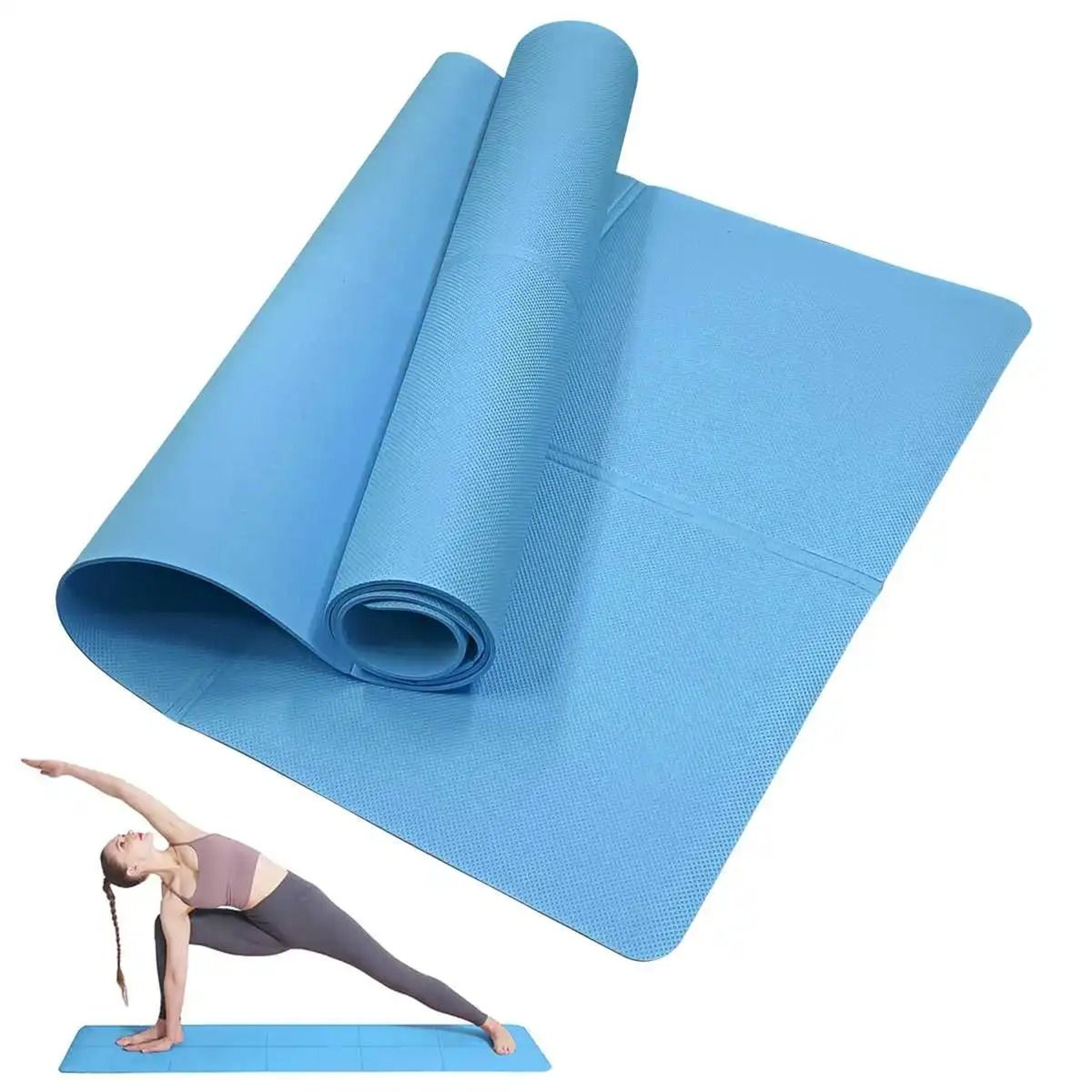 NonSlip Yoga Mat  Lightweight Cushioned And Portable Fitness Mat For Home Gym And Travel 8