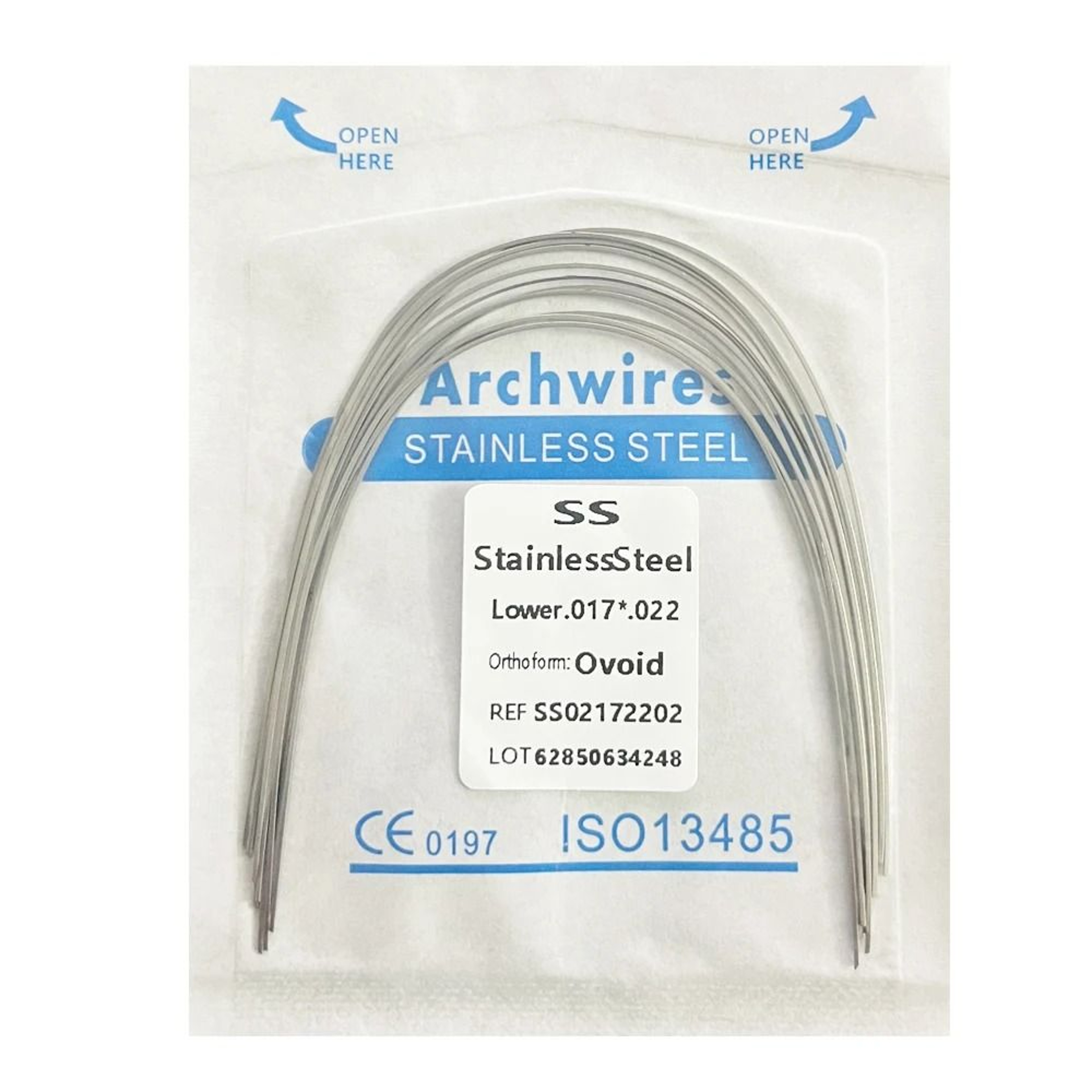 Dental Orthodontic Stainless Steel Arch Wires Round Or Rectangular Form 10pcs Pack 11