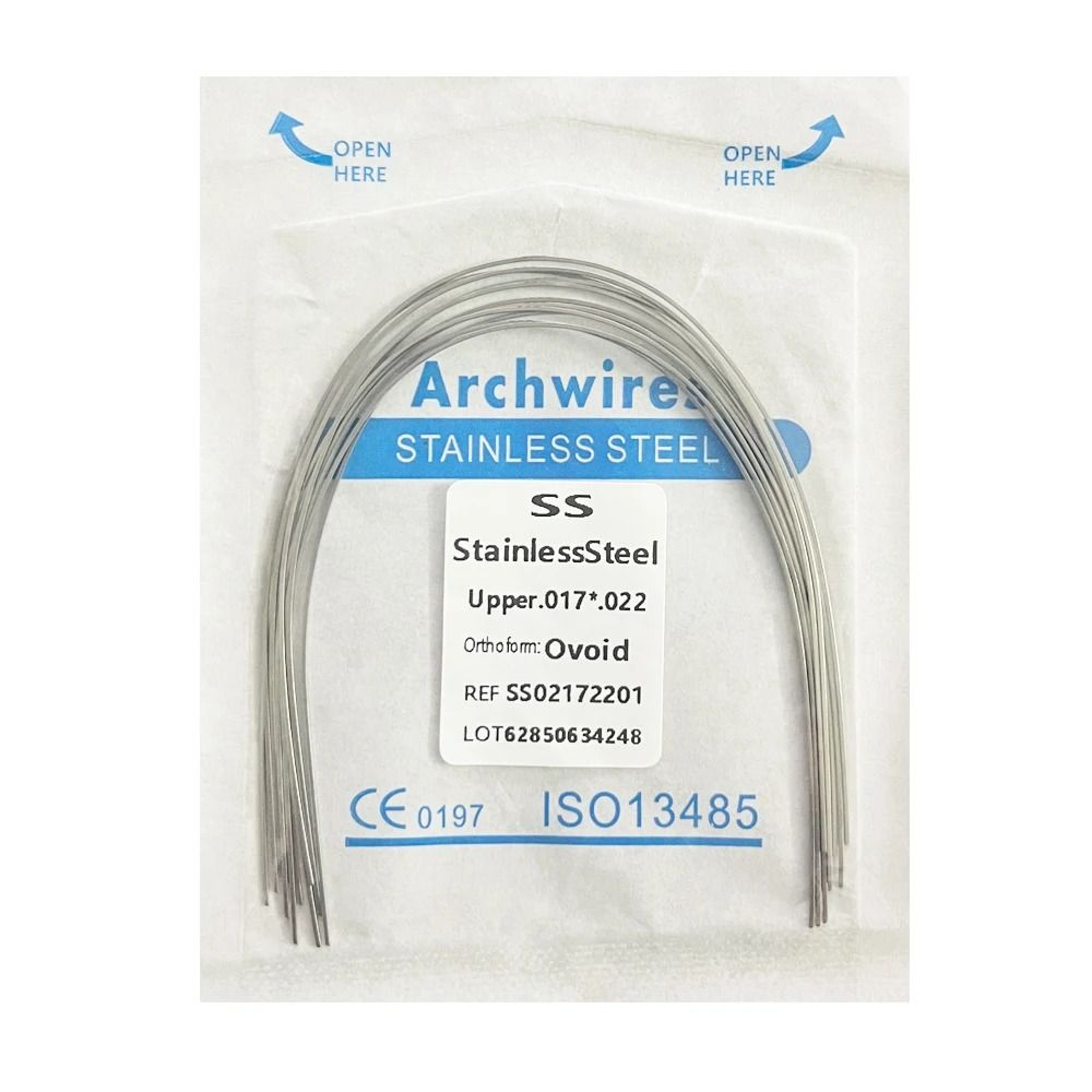 Dental Orthodontic Stainless Steel Arch Wires Round Or Rectangular Form 10pcs Pack 3