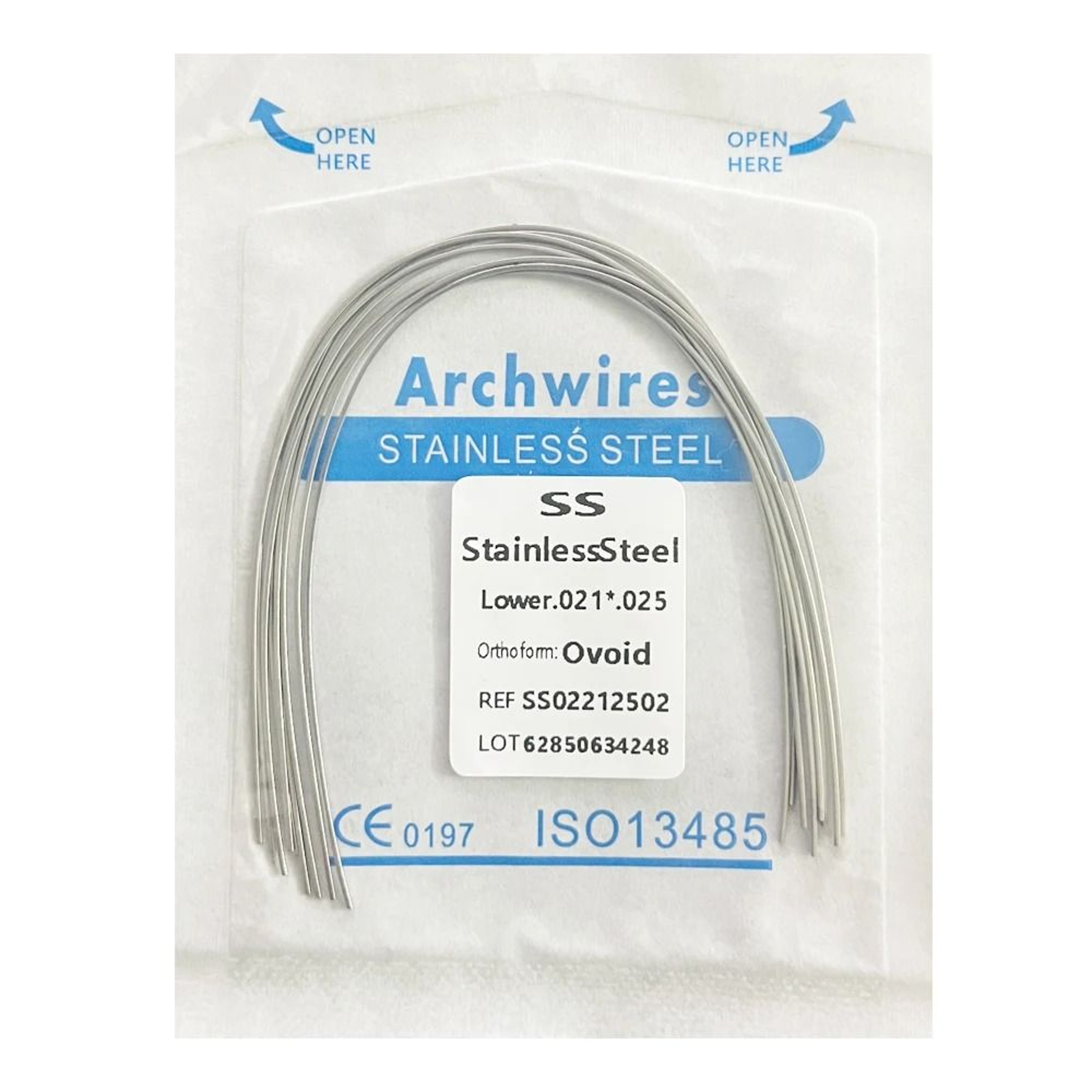 Dental Orthodontic Stainless Steel Arch Wires Round Or Rectangular Form 10pcs Pack 7