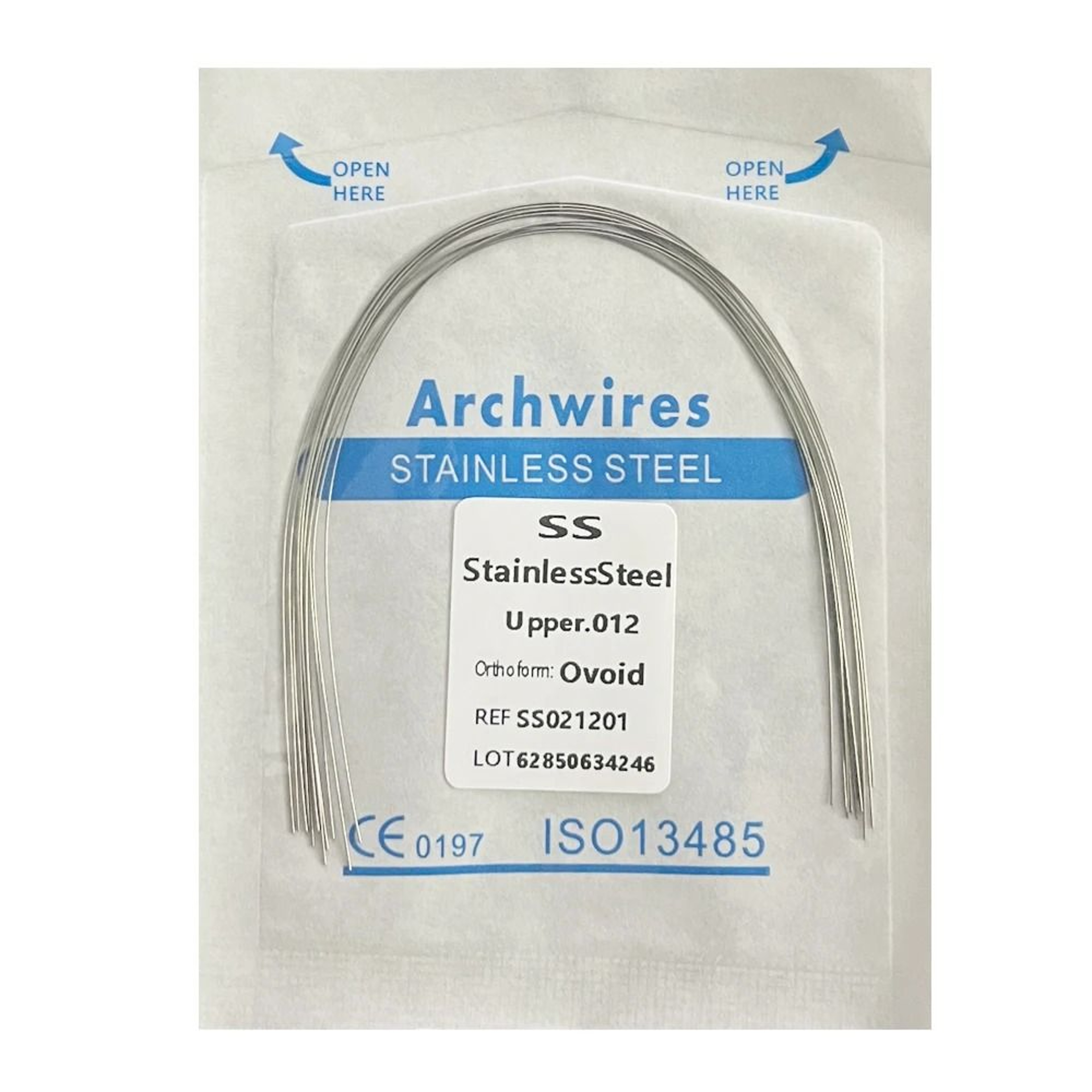 Dental Orthodontic Stainless Steel Arch Wires Round Or Rectangular Form 10pcs Pack 19