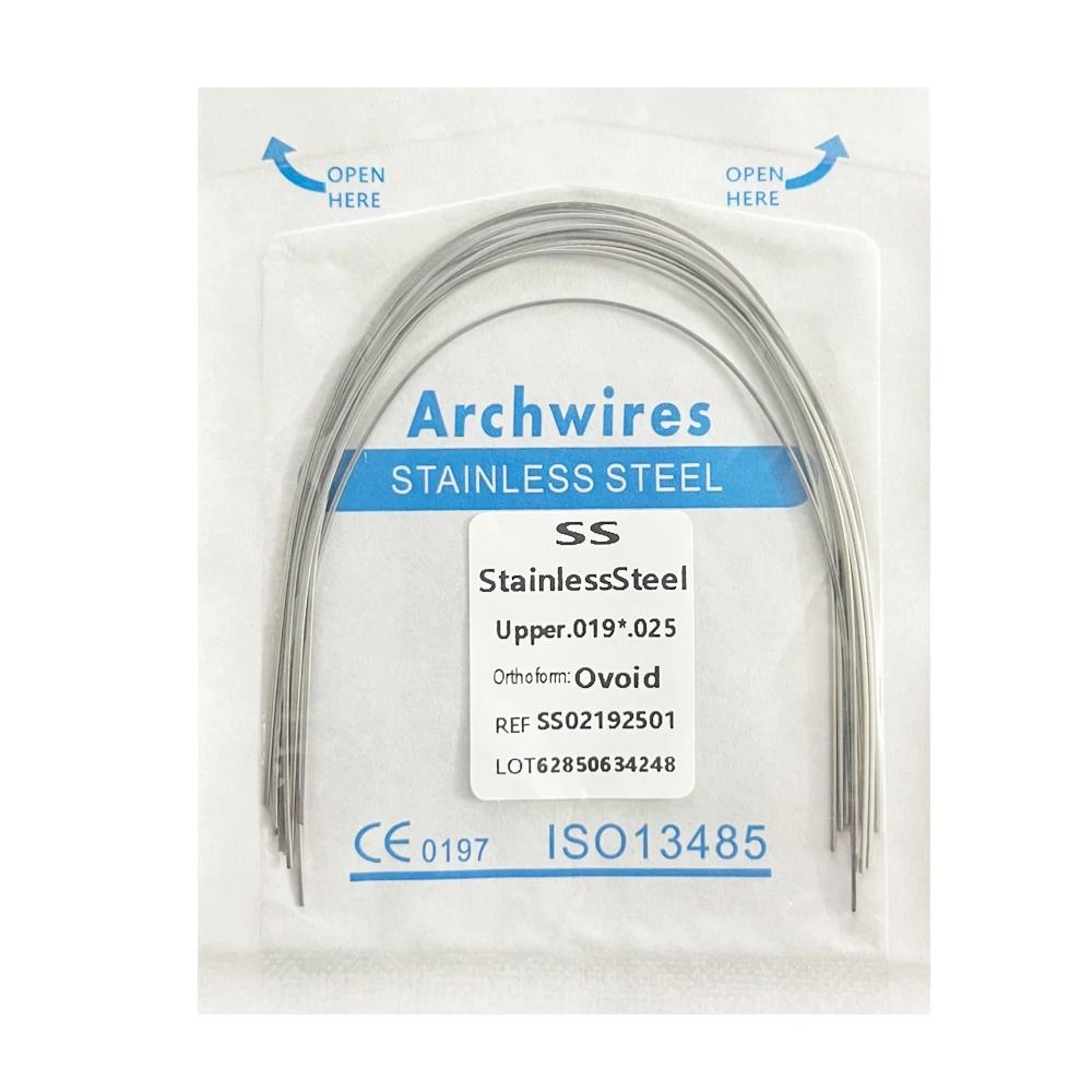 Dental Orthodontic Stainless Steel Arch Wires Round Or Rectangular Form 10pcs Pack 26
