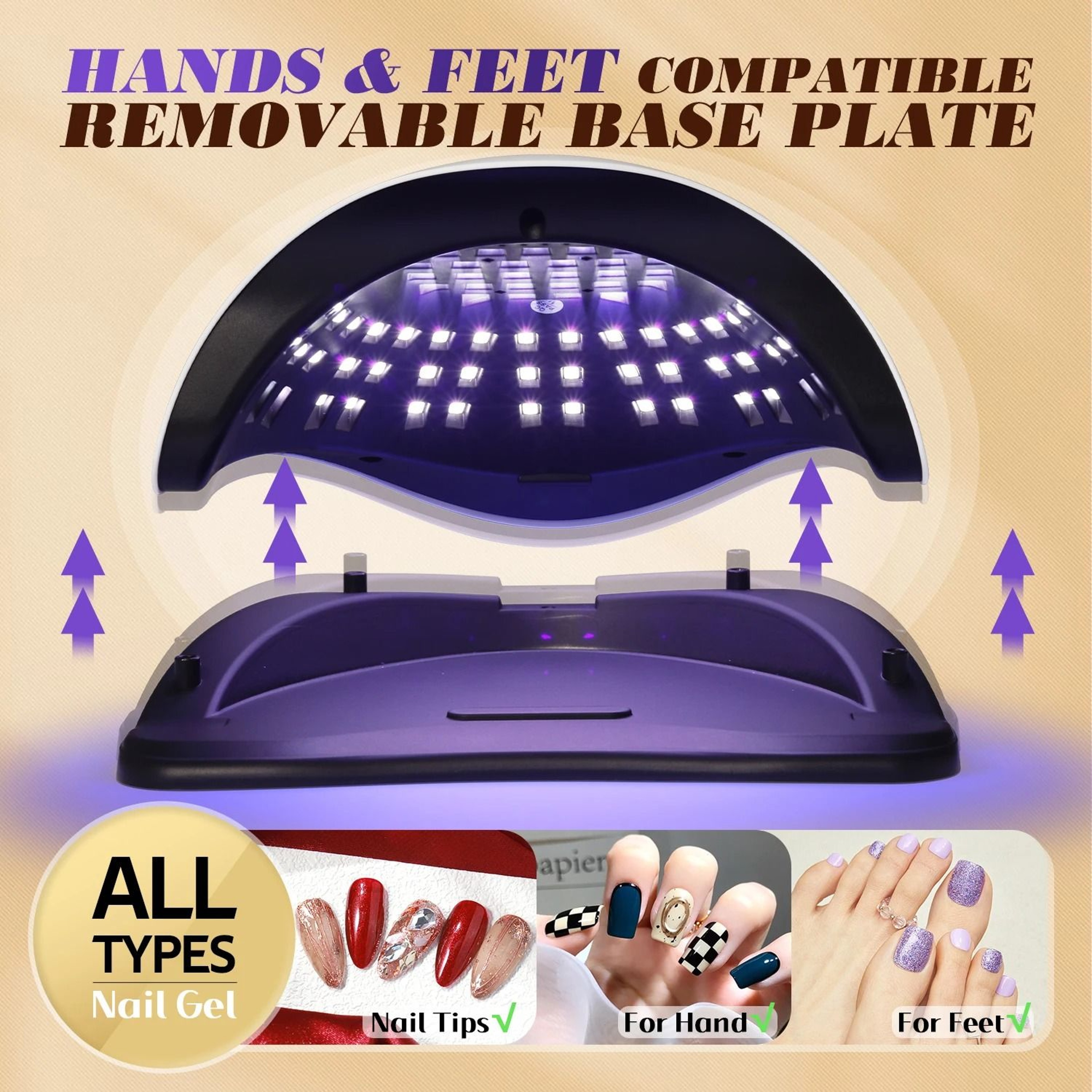 LED UV Nail Lamp Dryer 380W Professional Gel Polish Curing Light With Timer And Auto Sensor 5