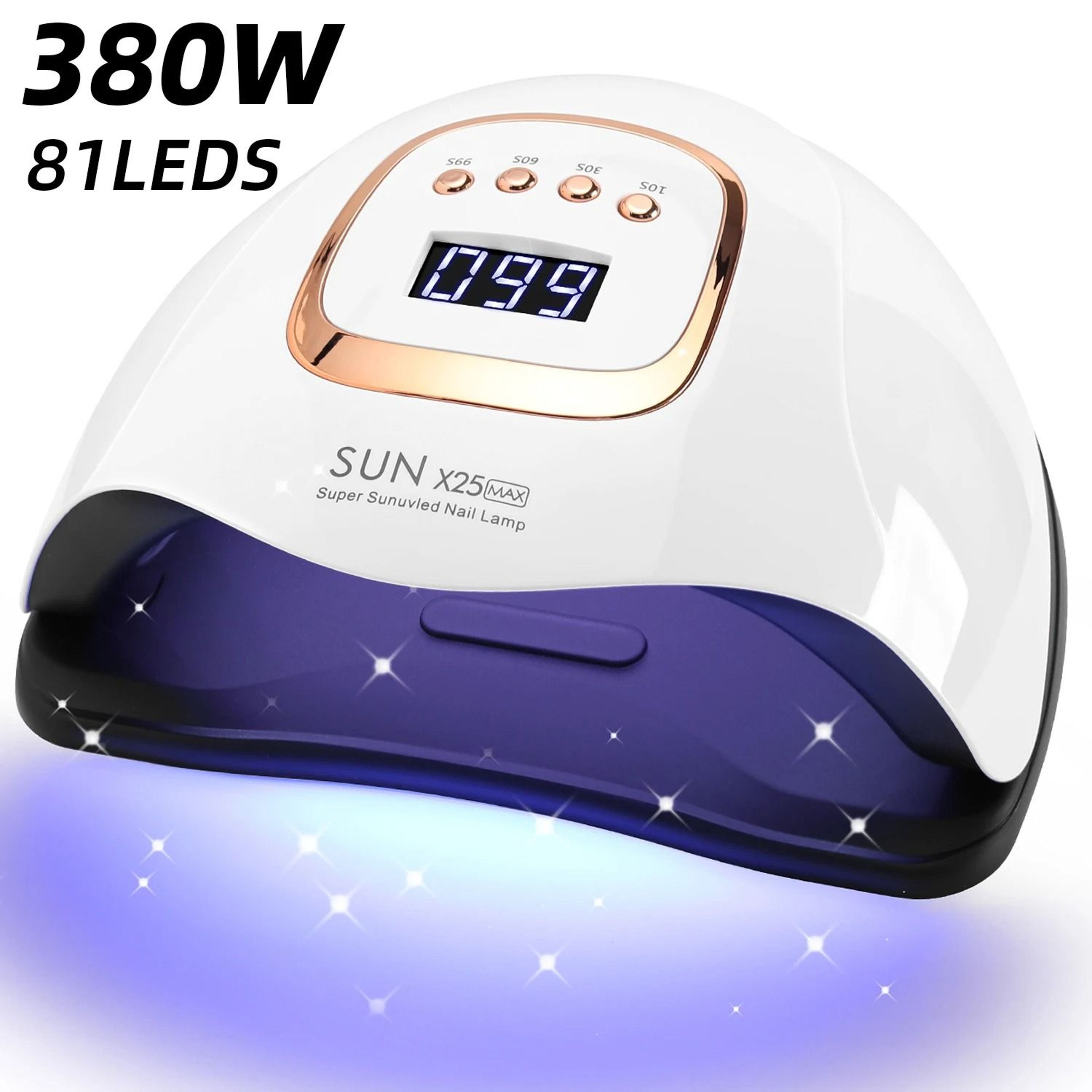 LED UV Nail Lamp Dryer 380W Professional Gel Polish Curing Light With Timer And Auto Sensor 6