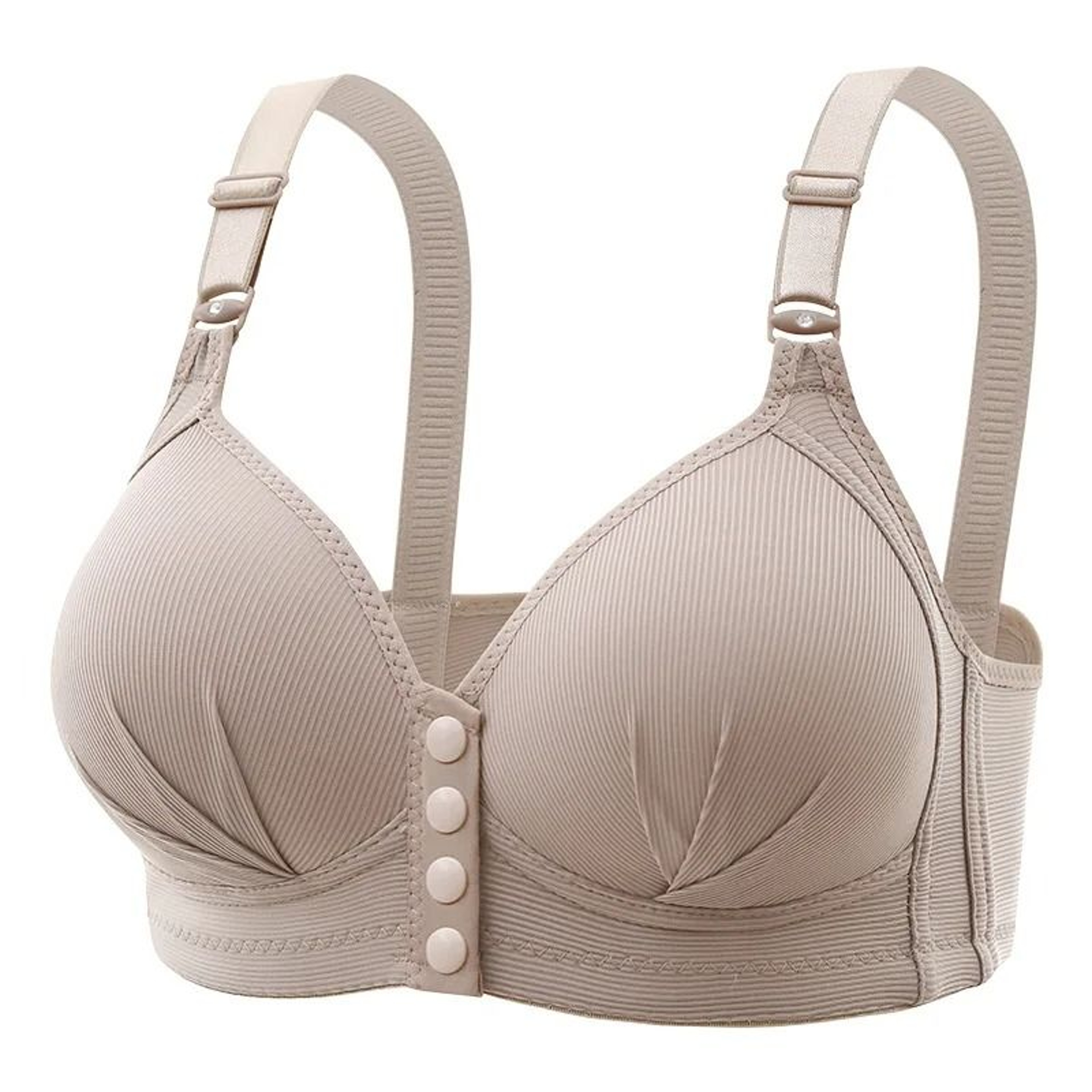 Large Size Front Buckle Push Up Bra Breathable Adjustable Thin Cup Underwear 0