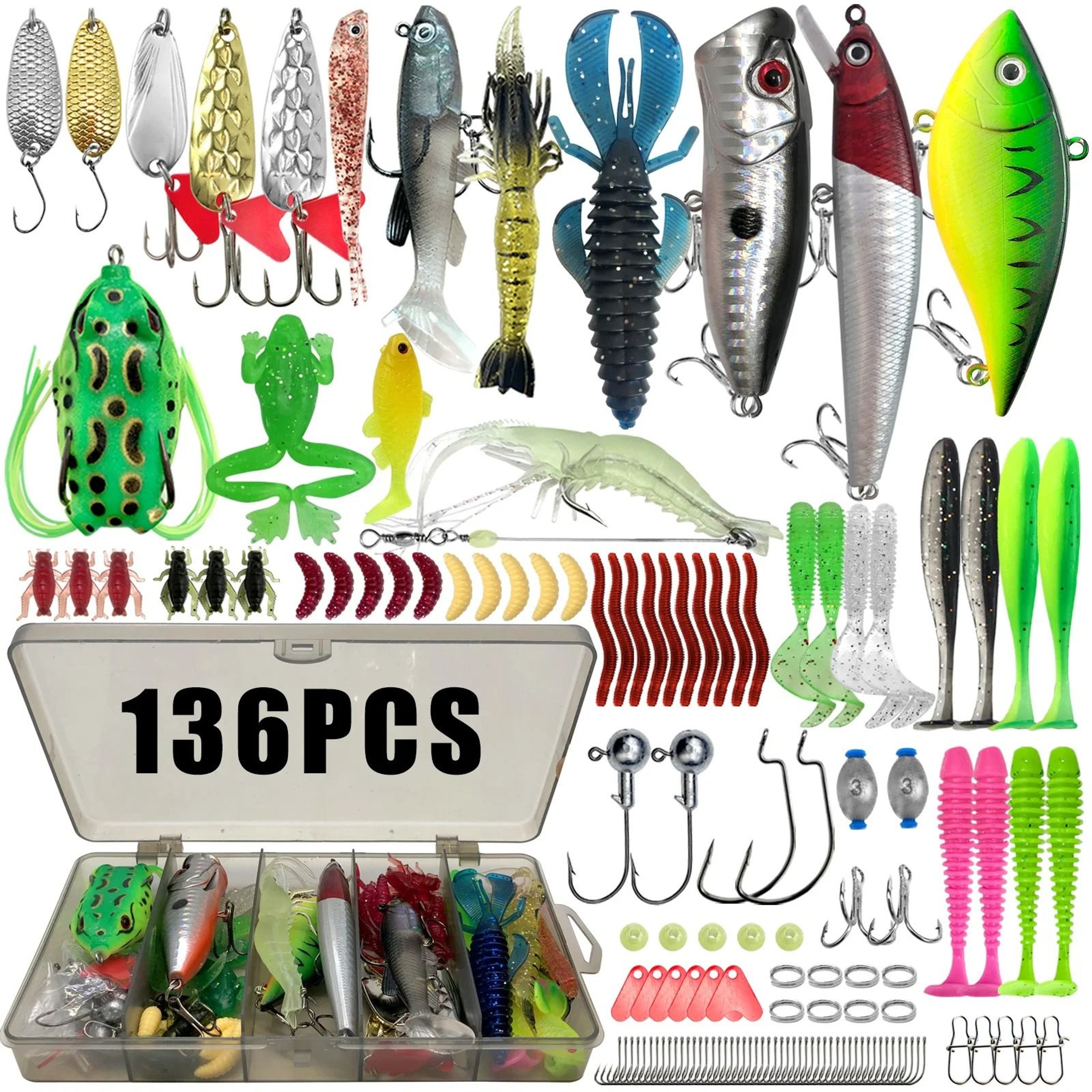 Fishing Lure Kit MultiLayered Tackle Box Set For Bass Trout And Pike 2