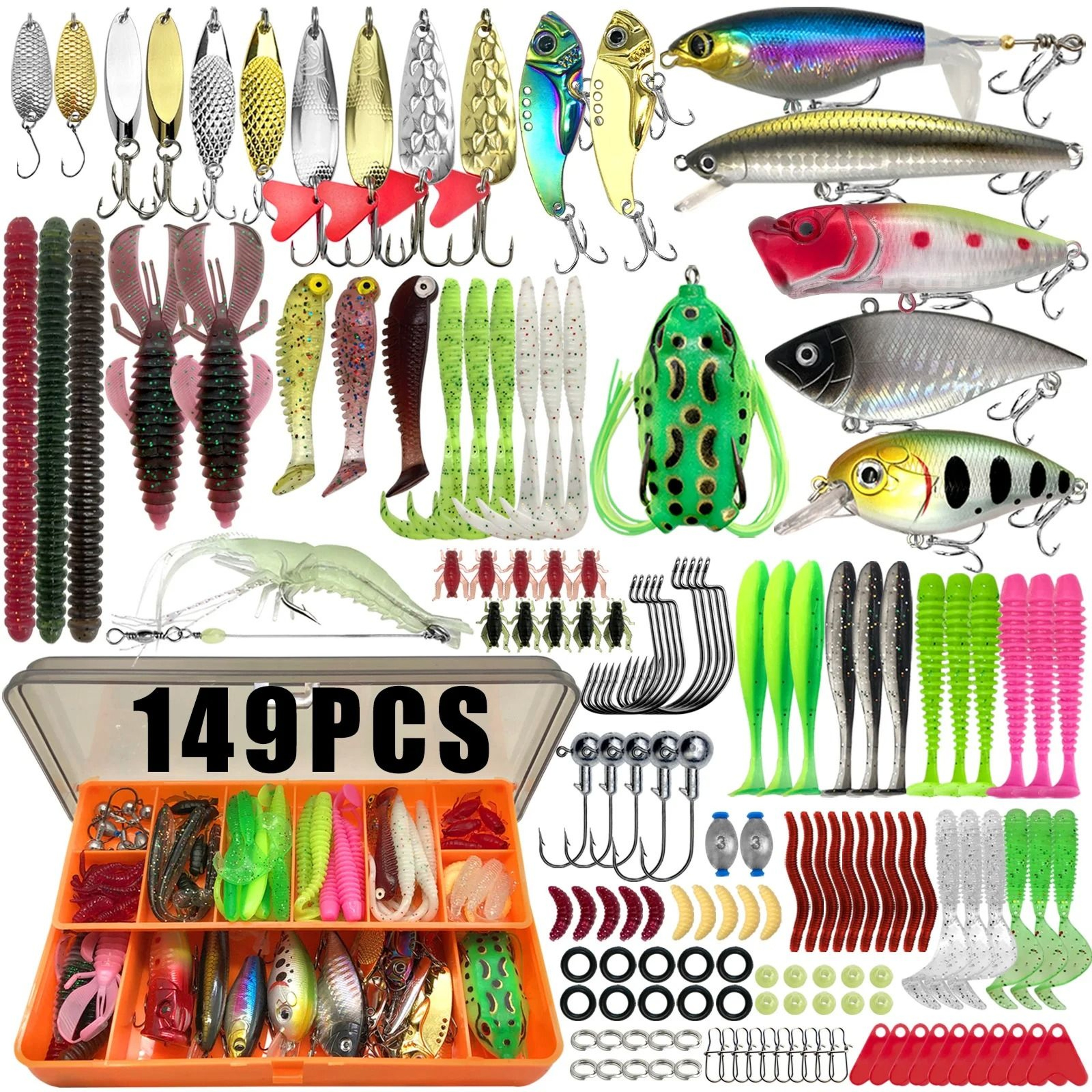 Fishing Lure Kit MultiLayered Tackle Box Set For Bass Trout And Pike 3