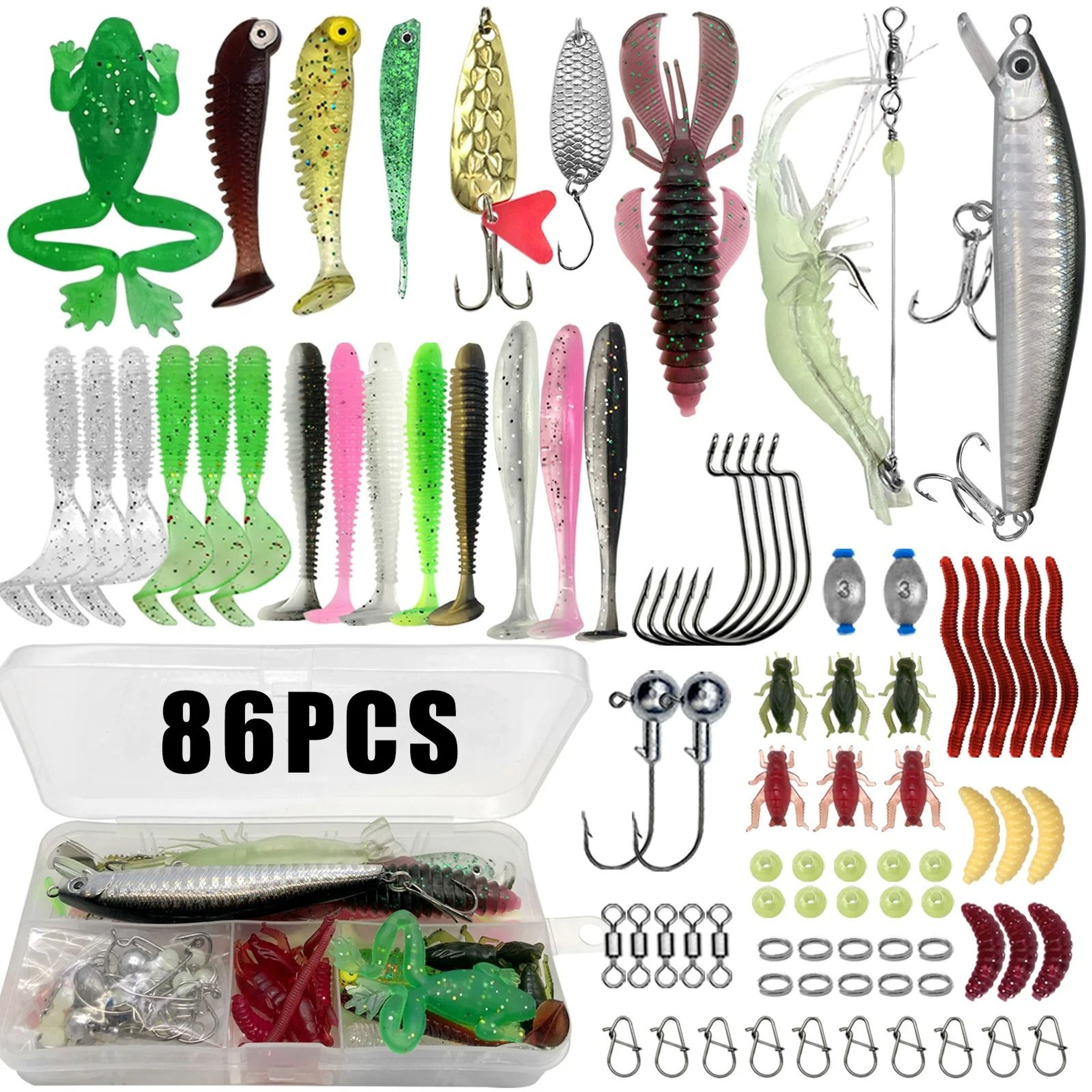 Fishing Lure Kit MultiLayered Tackle Box Set For Bass Trout And Pike 5