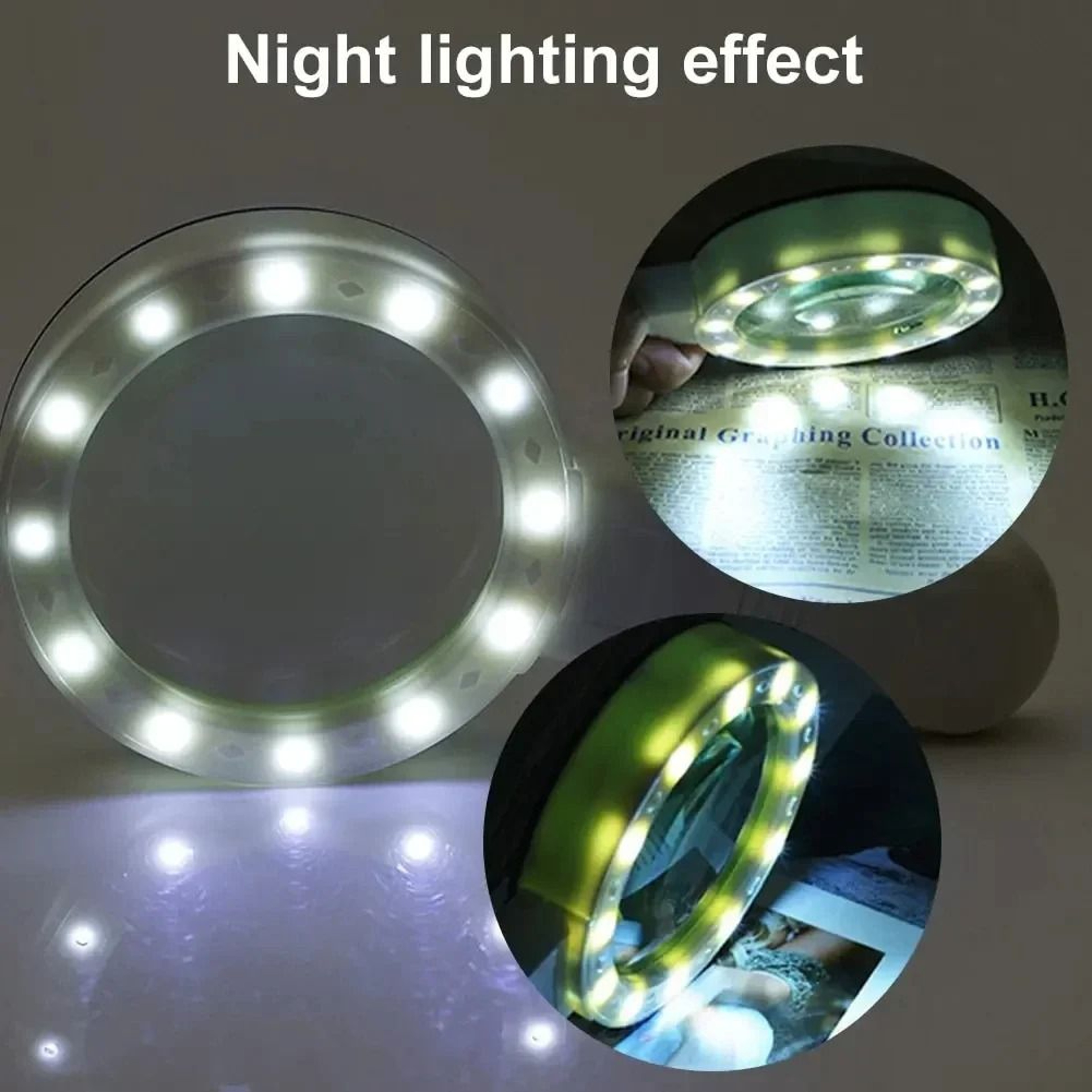 Handheld Illuminated Magnifying Glass With LED Lights 5