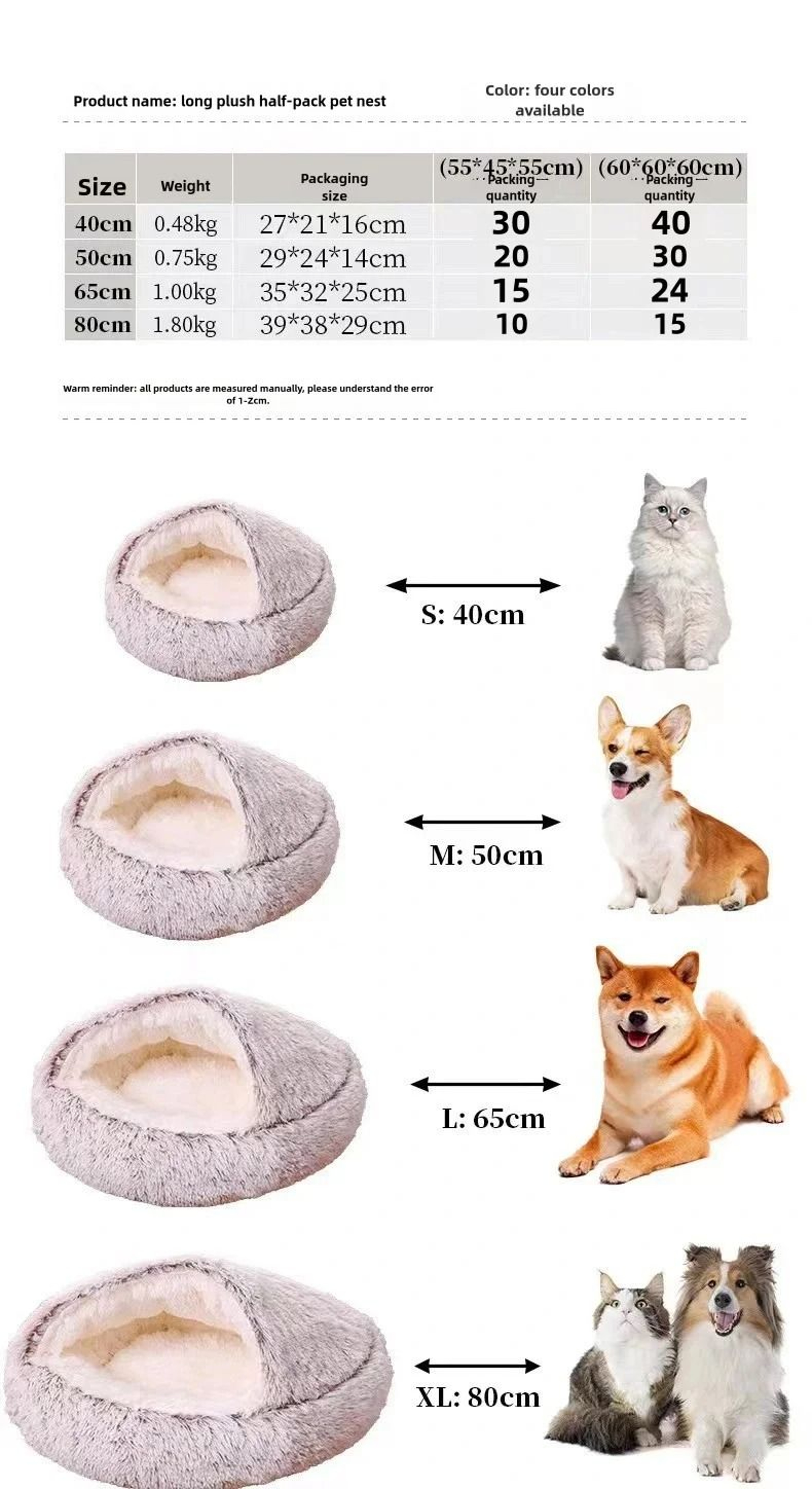 Plush Pet Bed Warm Winter Comfort Nest For Cats And Small Pets 5