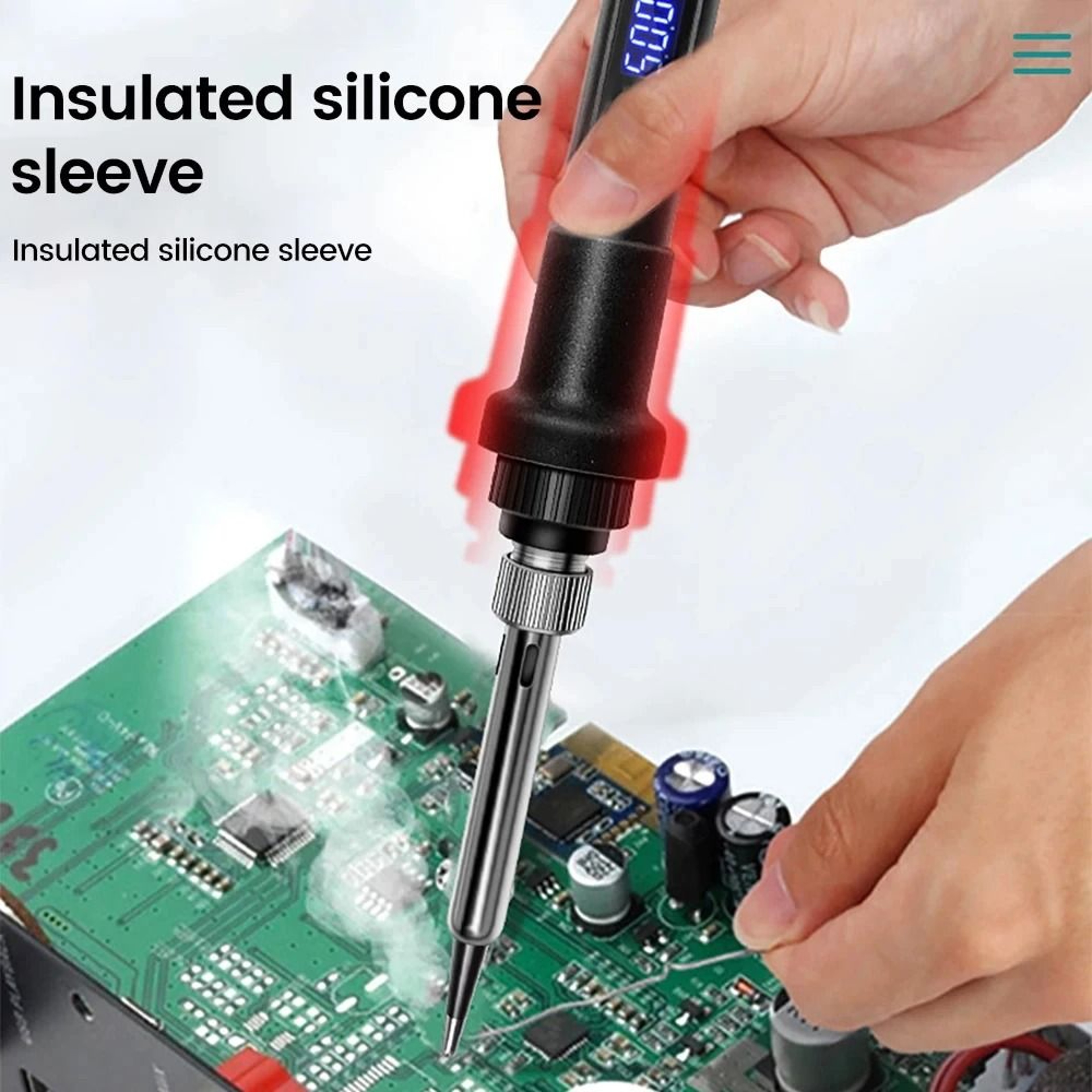 Electric Soldering Iron Kit With LCD Display And Adjustable Temperature 4