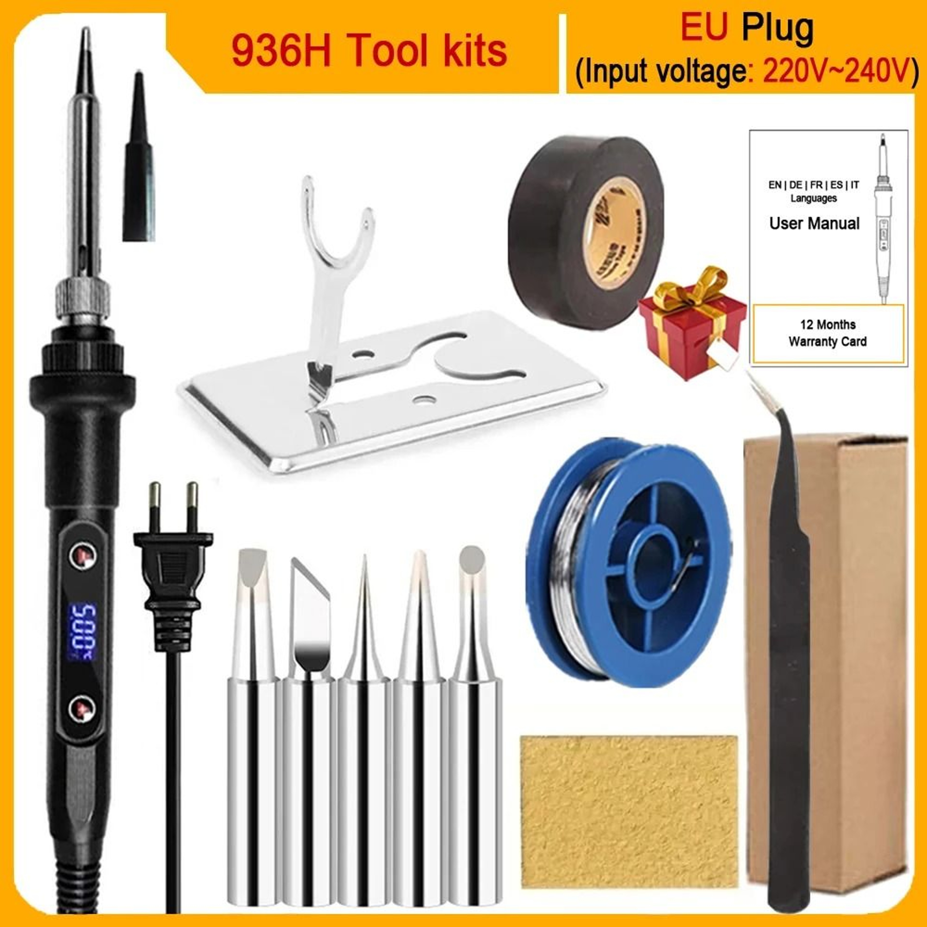 Electric Soldering Iron Kit With LCD Display And Adjustable Temperature 7