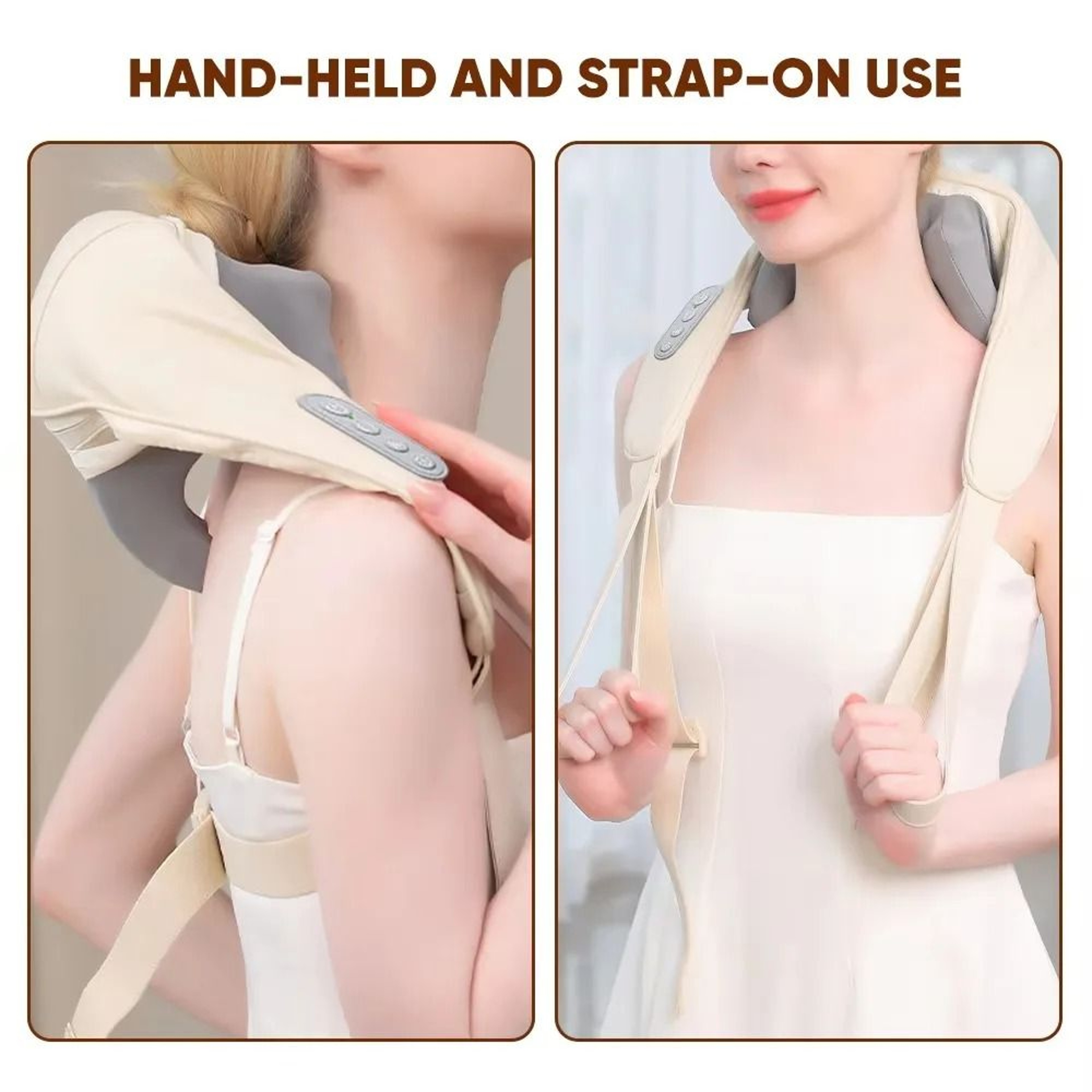 Wireless Neck And Back Massager With Heat And 3D Kneading 2