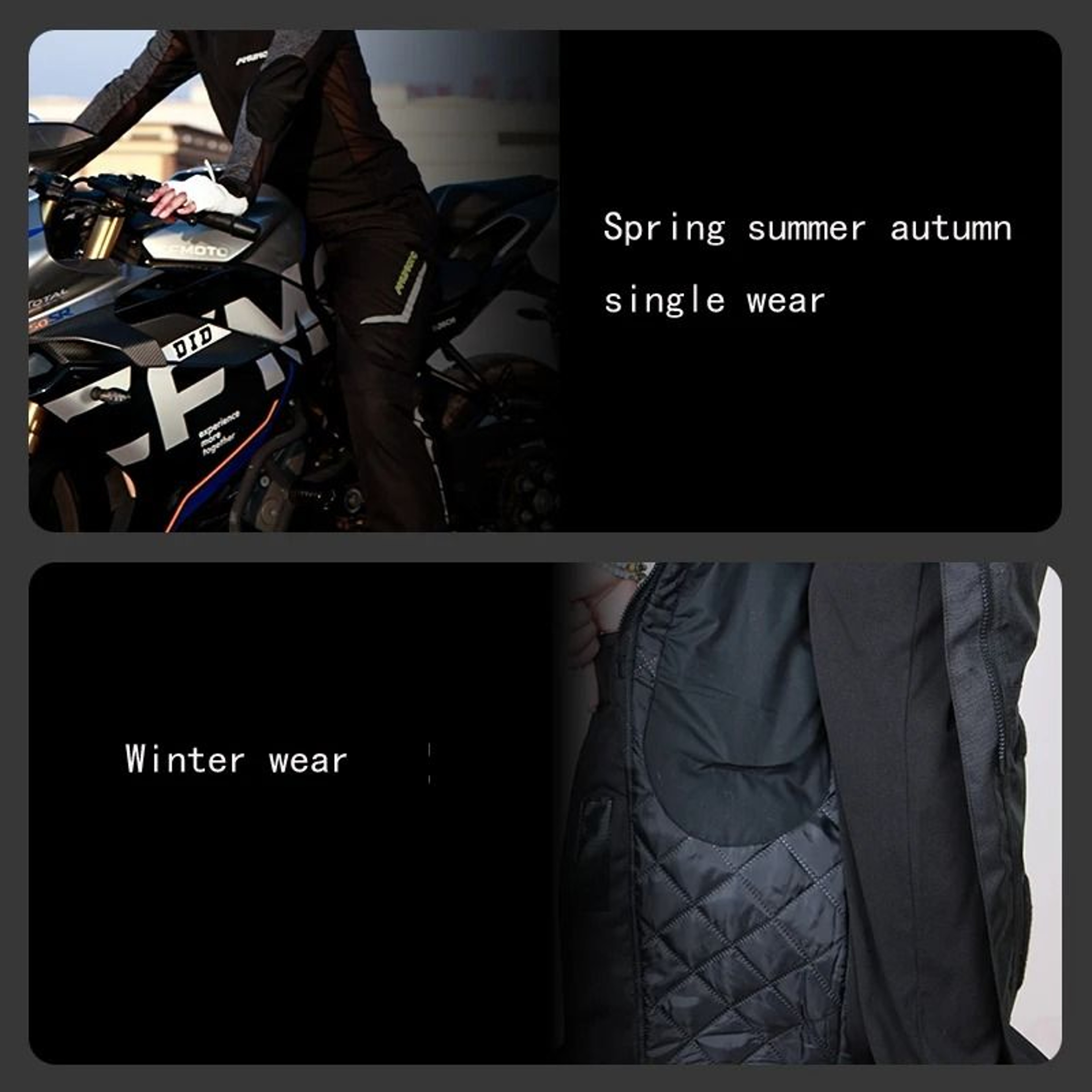 Motorcycle Quick Take Off Waterproof Thermal Pants 3