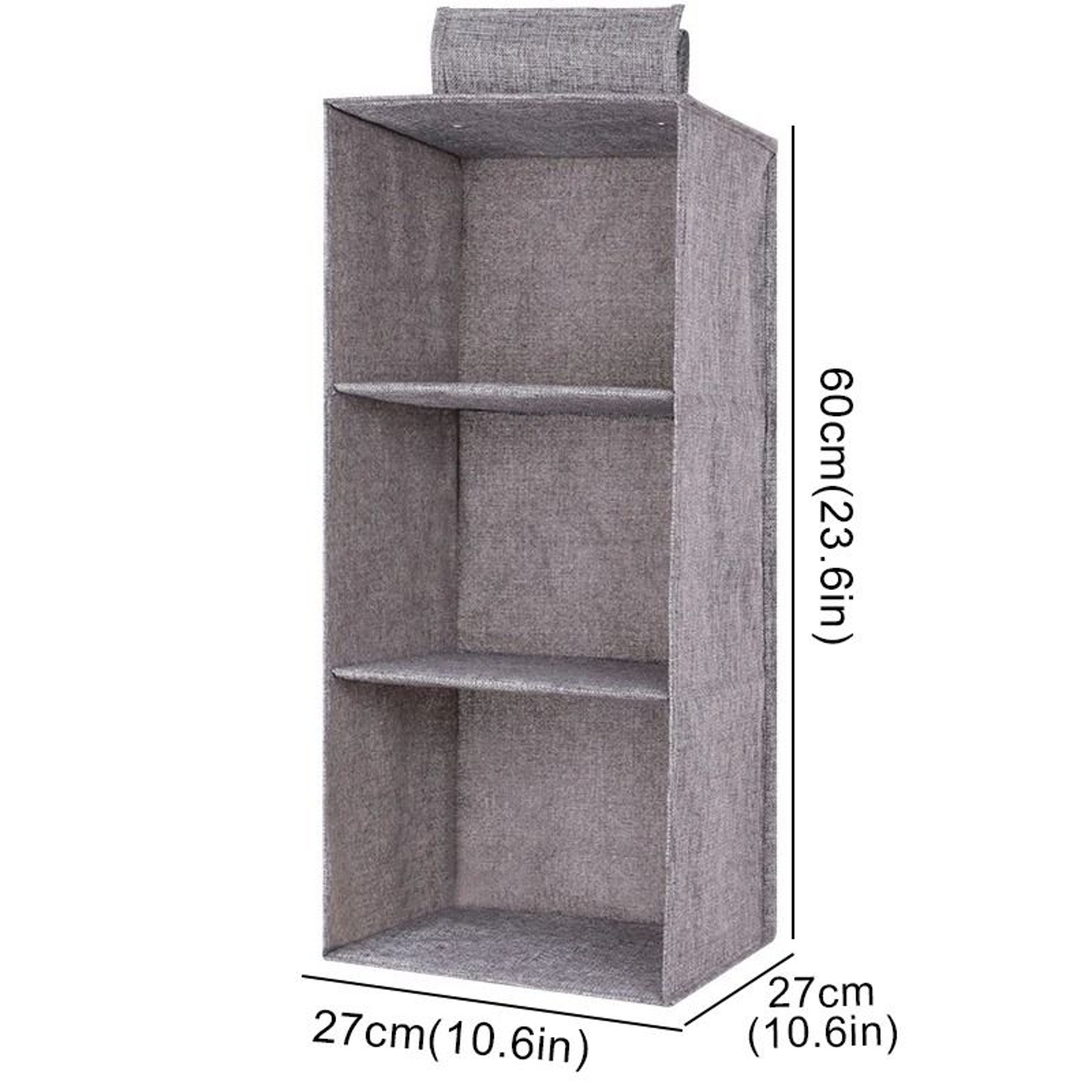 Wardrobe Hanging Storage Organizer With Collapsible Shelves 10