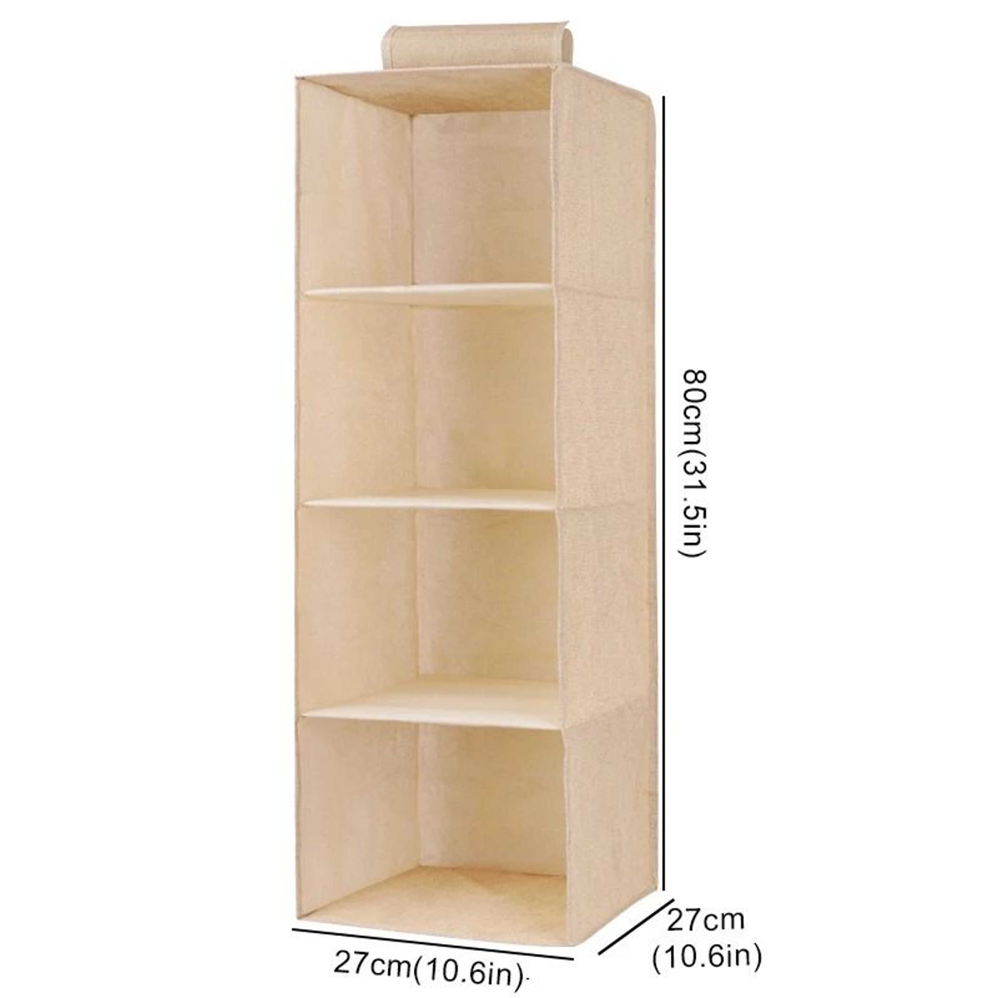 Wardrobe Hanging Storage Organizer With Collapsible Shelves 11