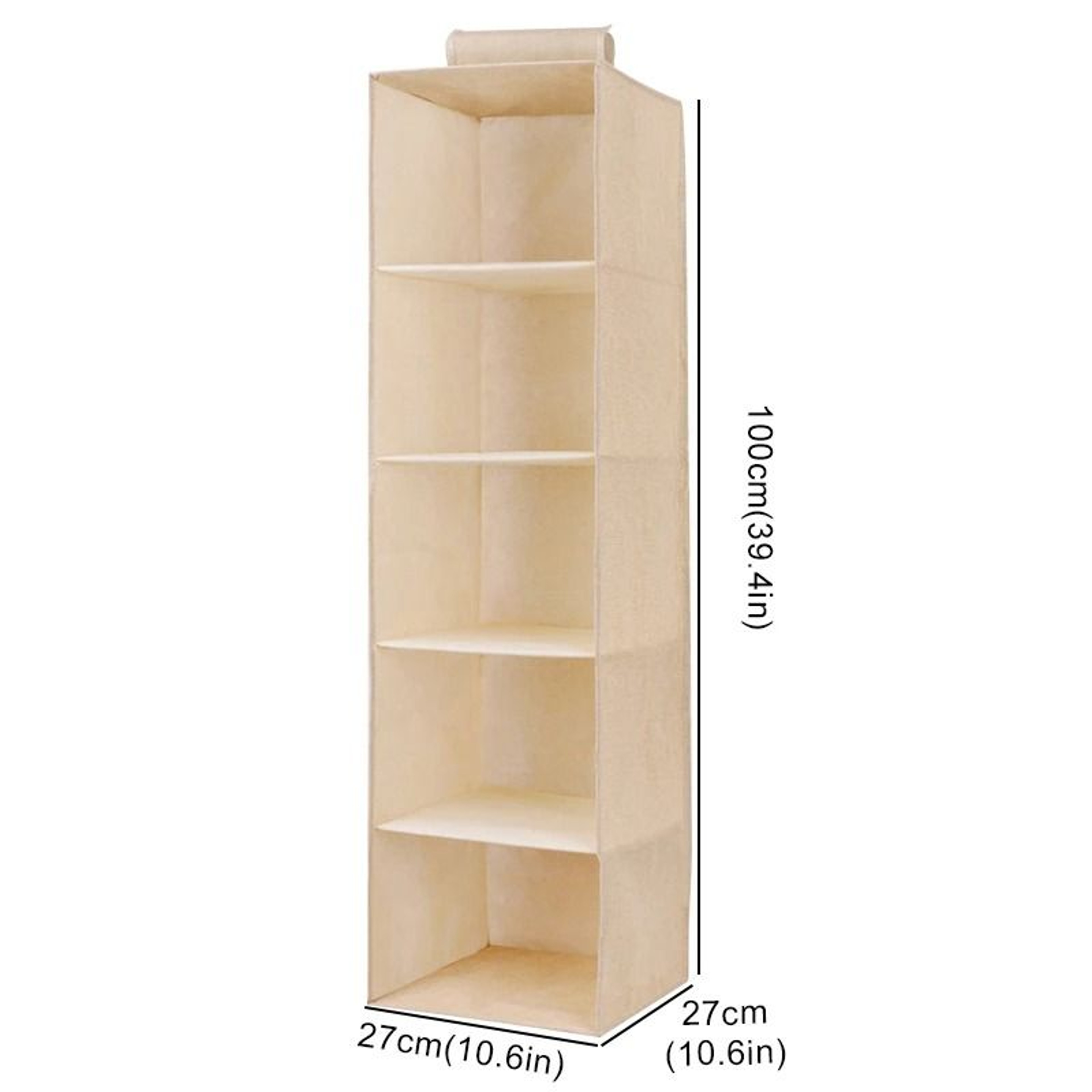 Wardrobe Hanging Storage Organizer With Collapsible Shelves 13