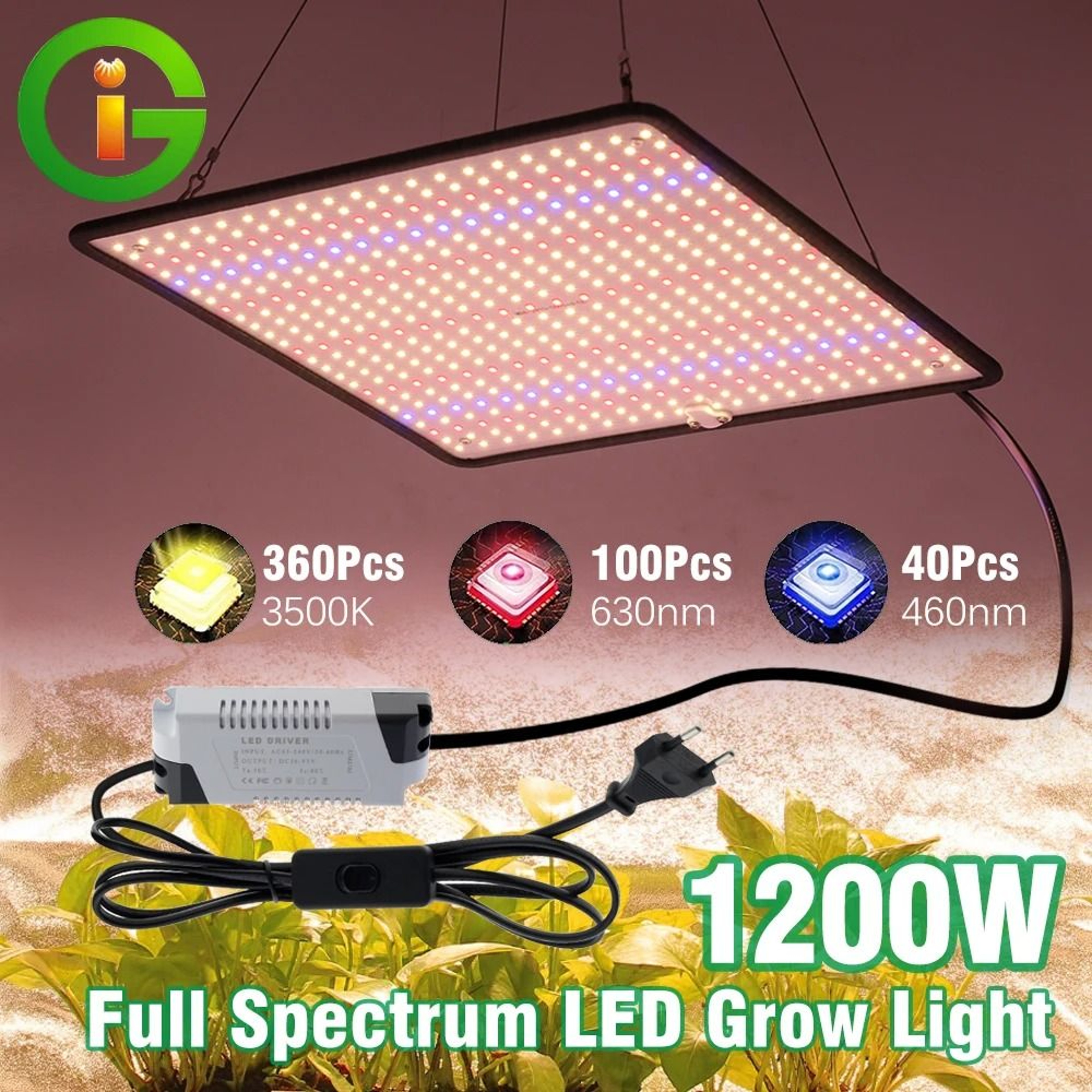 LED Grow Light Full Spectrum Phyto Lamp For Indoor Plants 1