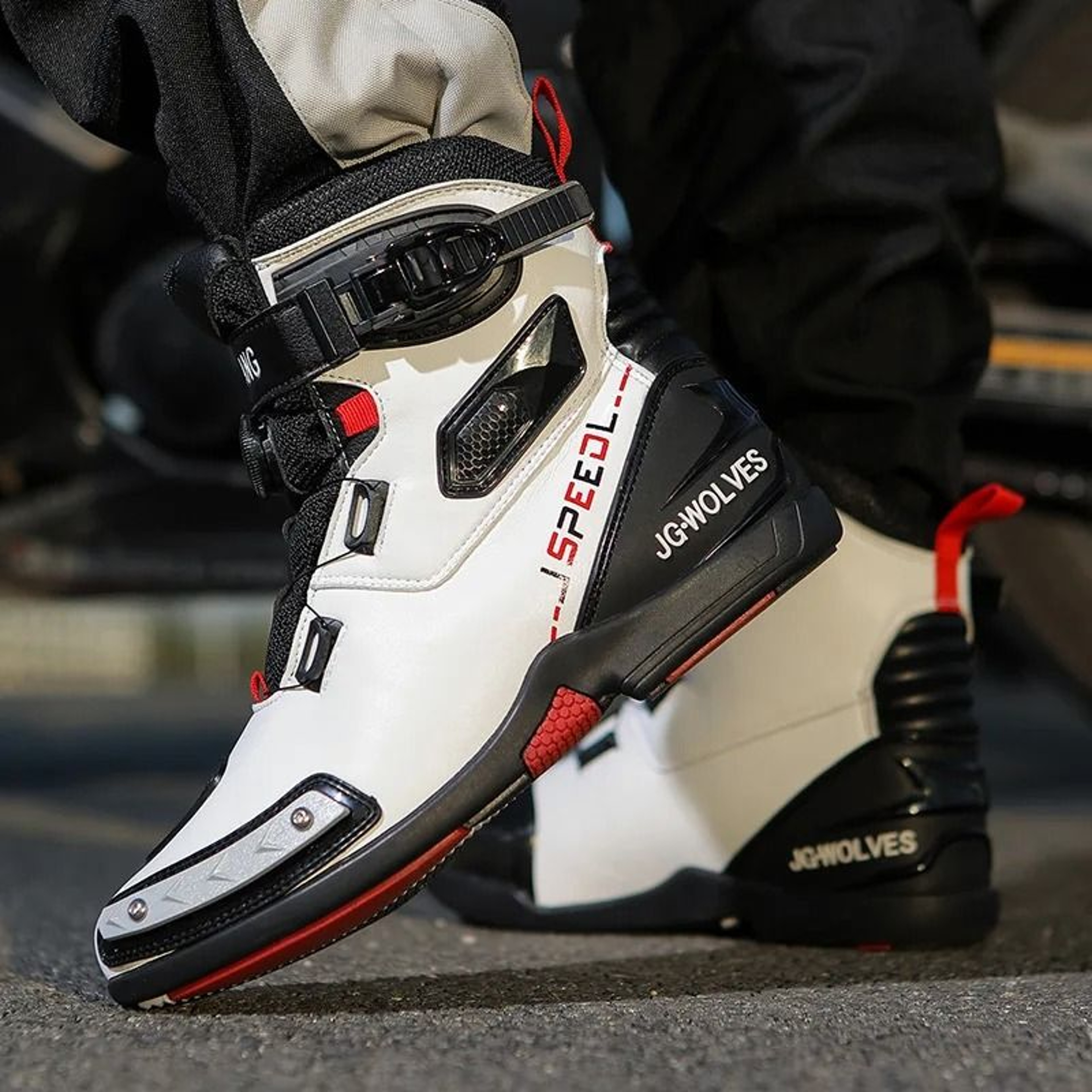 Motorcycle Riding Boots For Men Waterproof Non Slip Leather Protective Shoes 2
