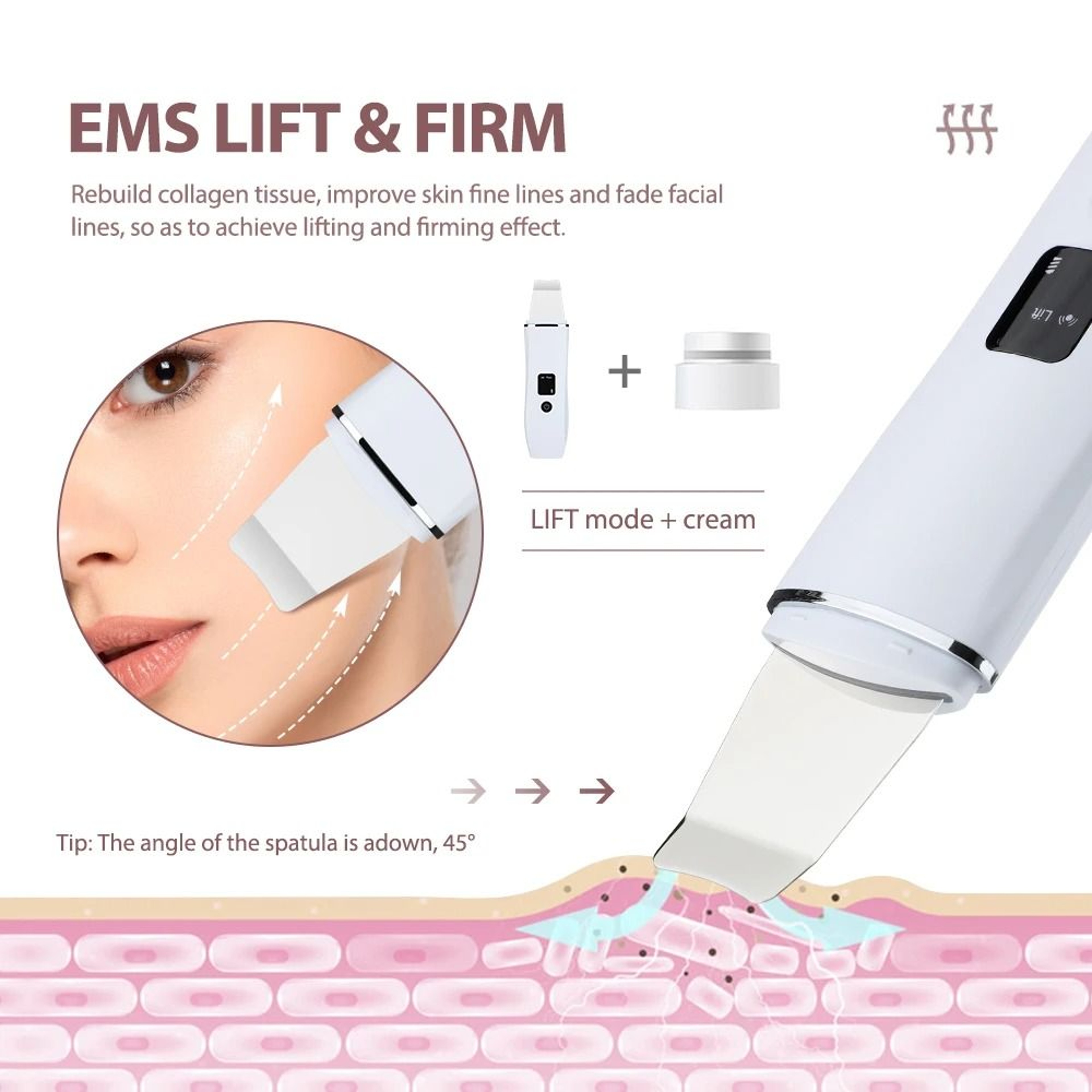 Ultrasonic Skin Scrubber Blackhead Remover And Deep Face Cleaning Tool 3