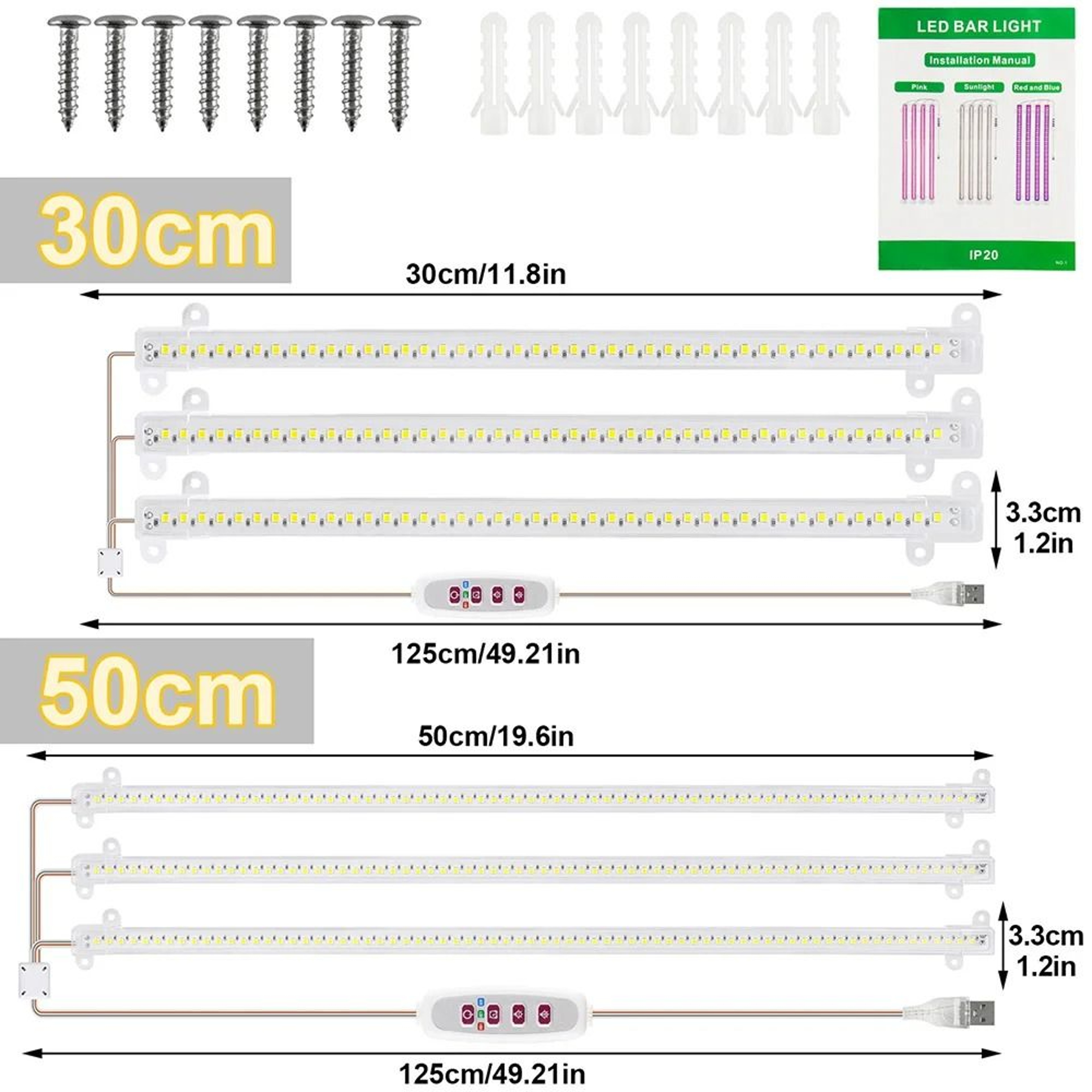 Full Spectrum LED Grow Light Strip For Indoor Plants 1