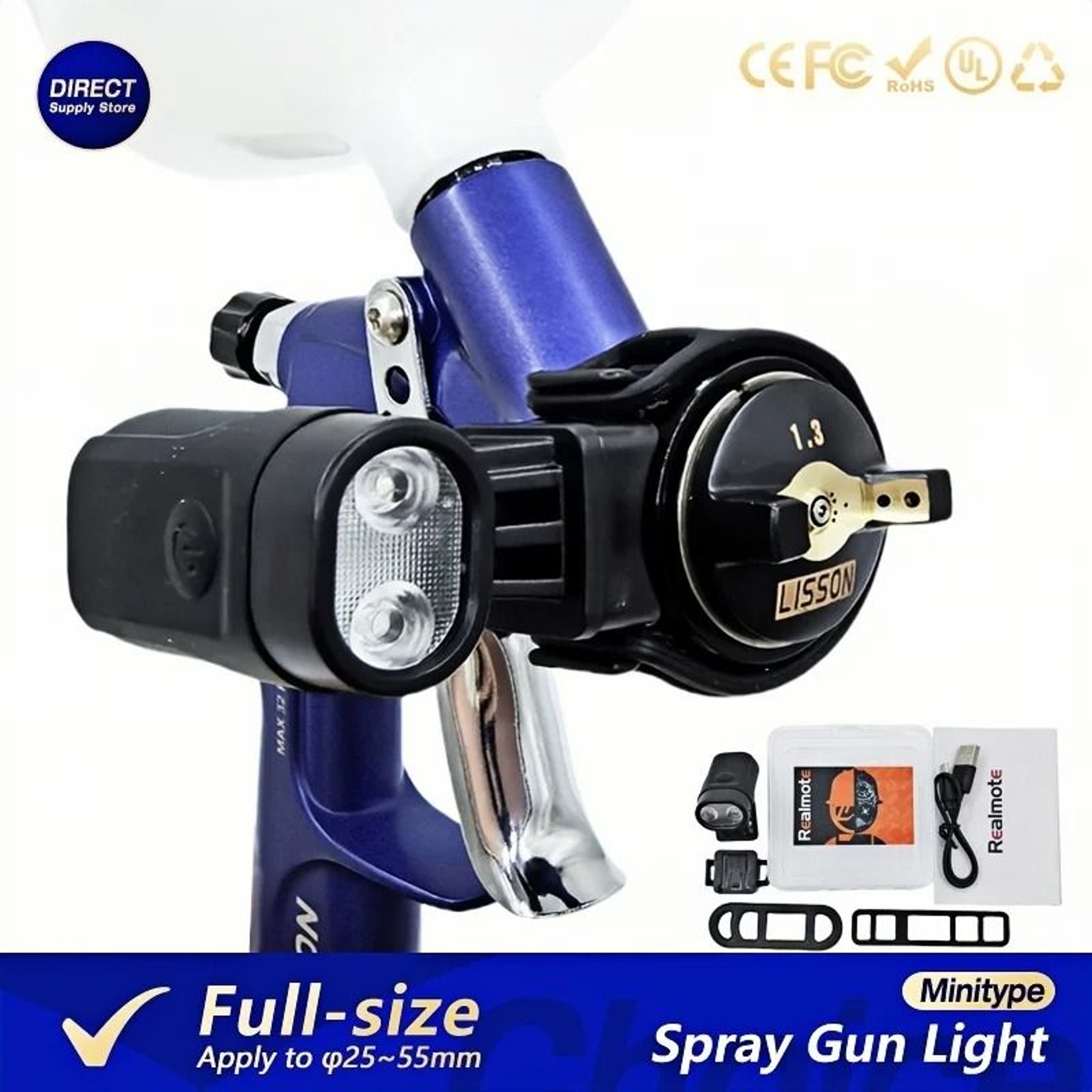 Universal Spray Gun Light With Adjustable Straps 0