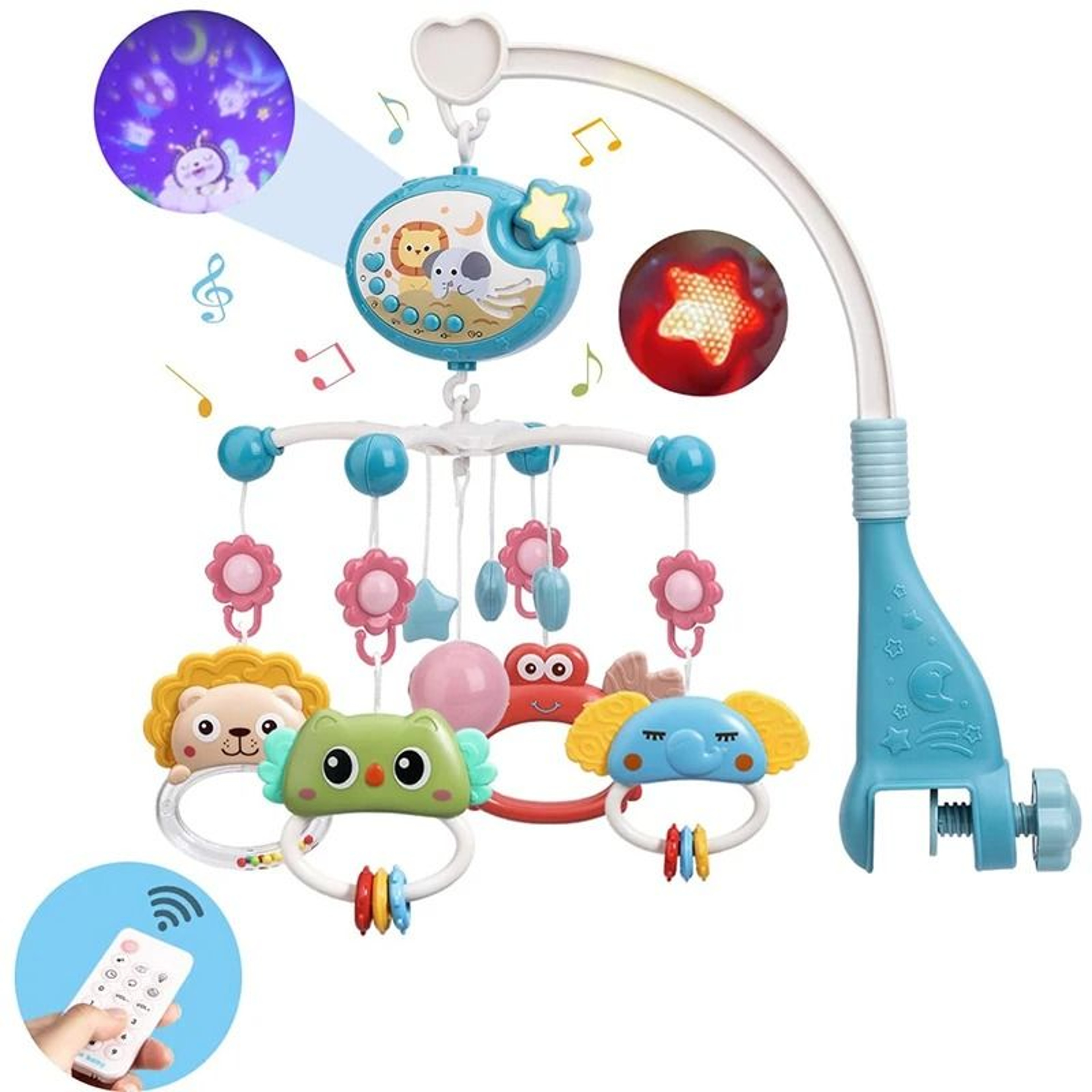 Musical Baby Crib Mobile With Lights And Projection 1