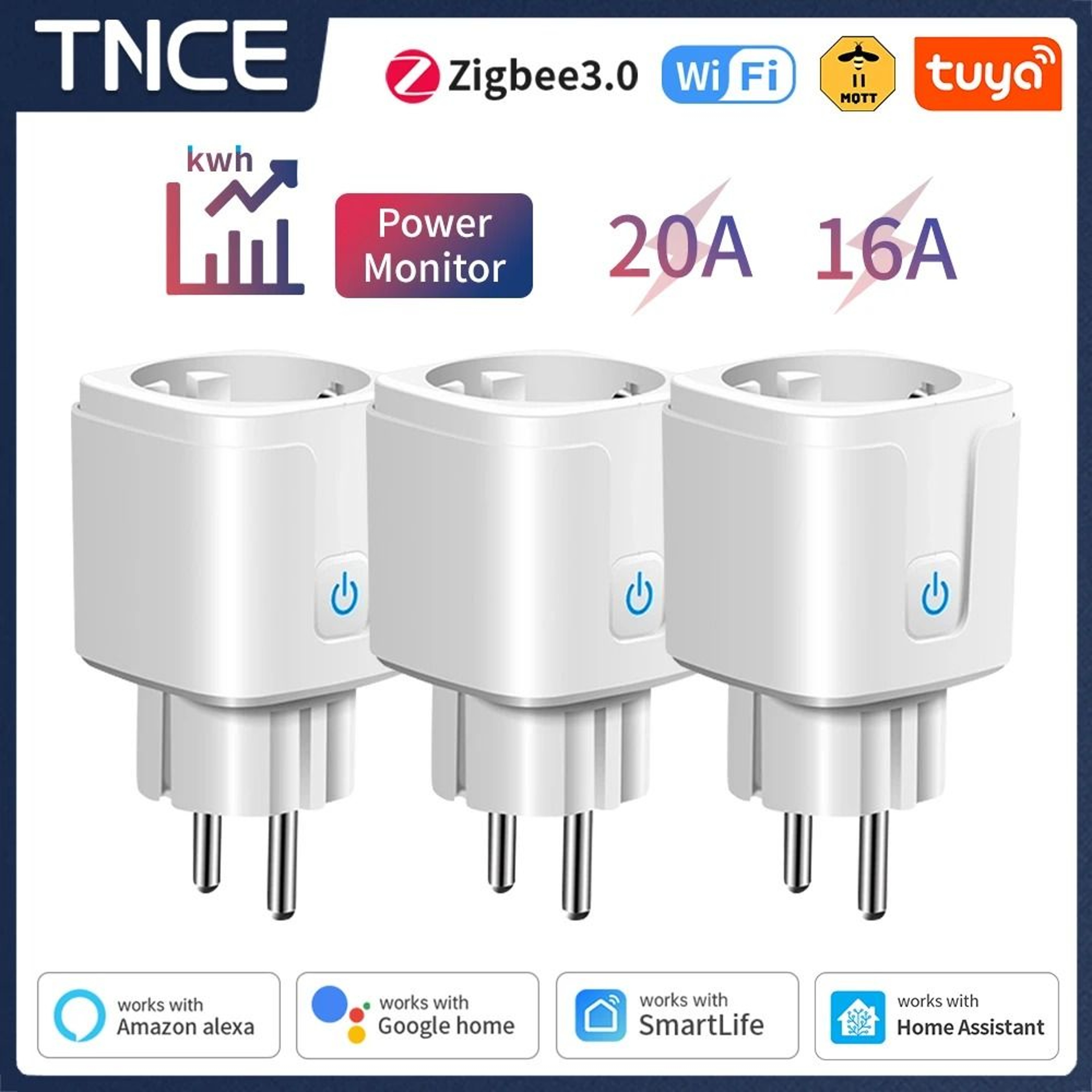 Smart WiFi Zigbee Plug With Power Monitoring 0