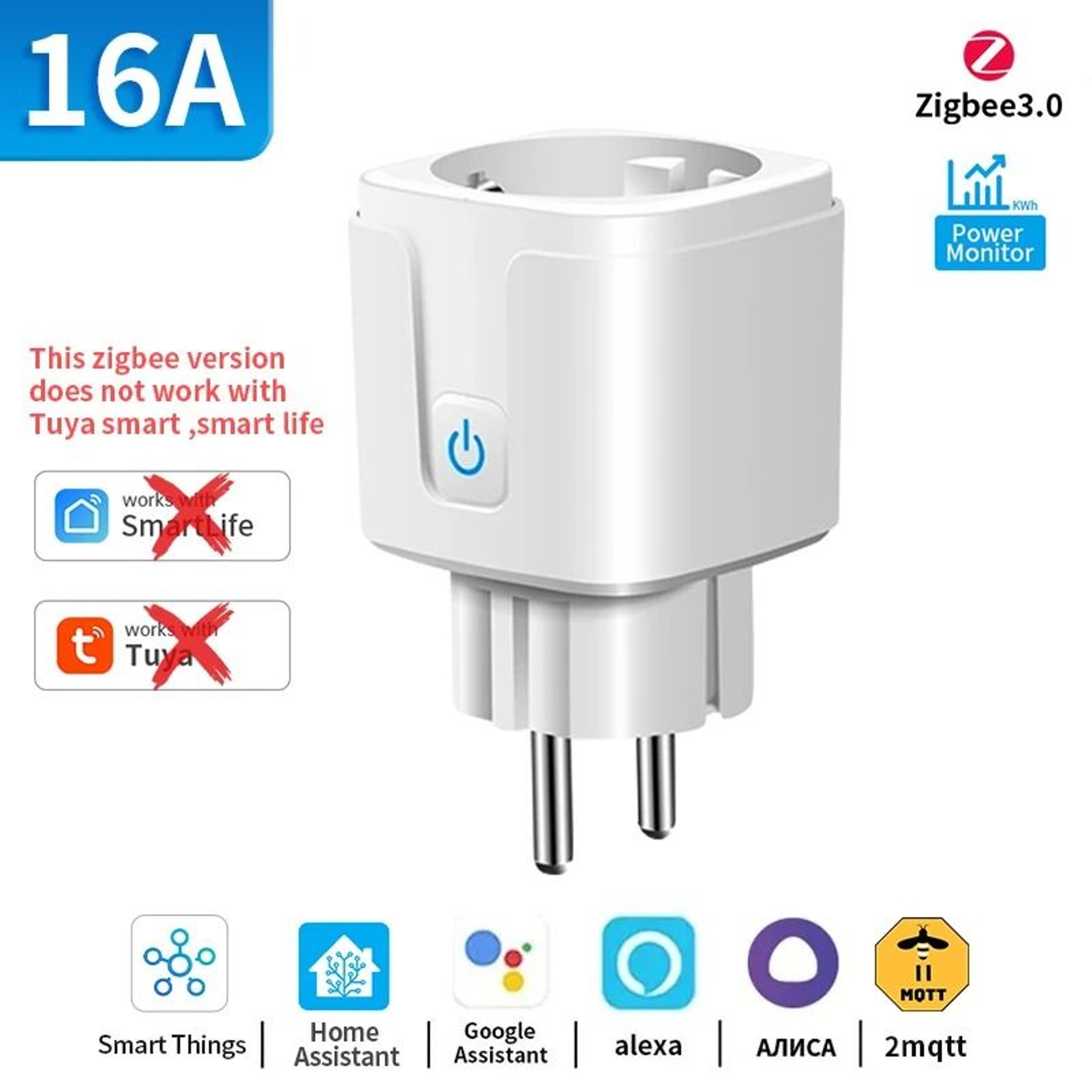 Smart WiFi Zigbee Plug With Power Monitoring 7