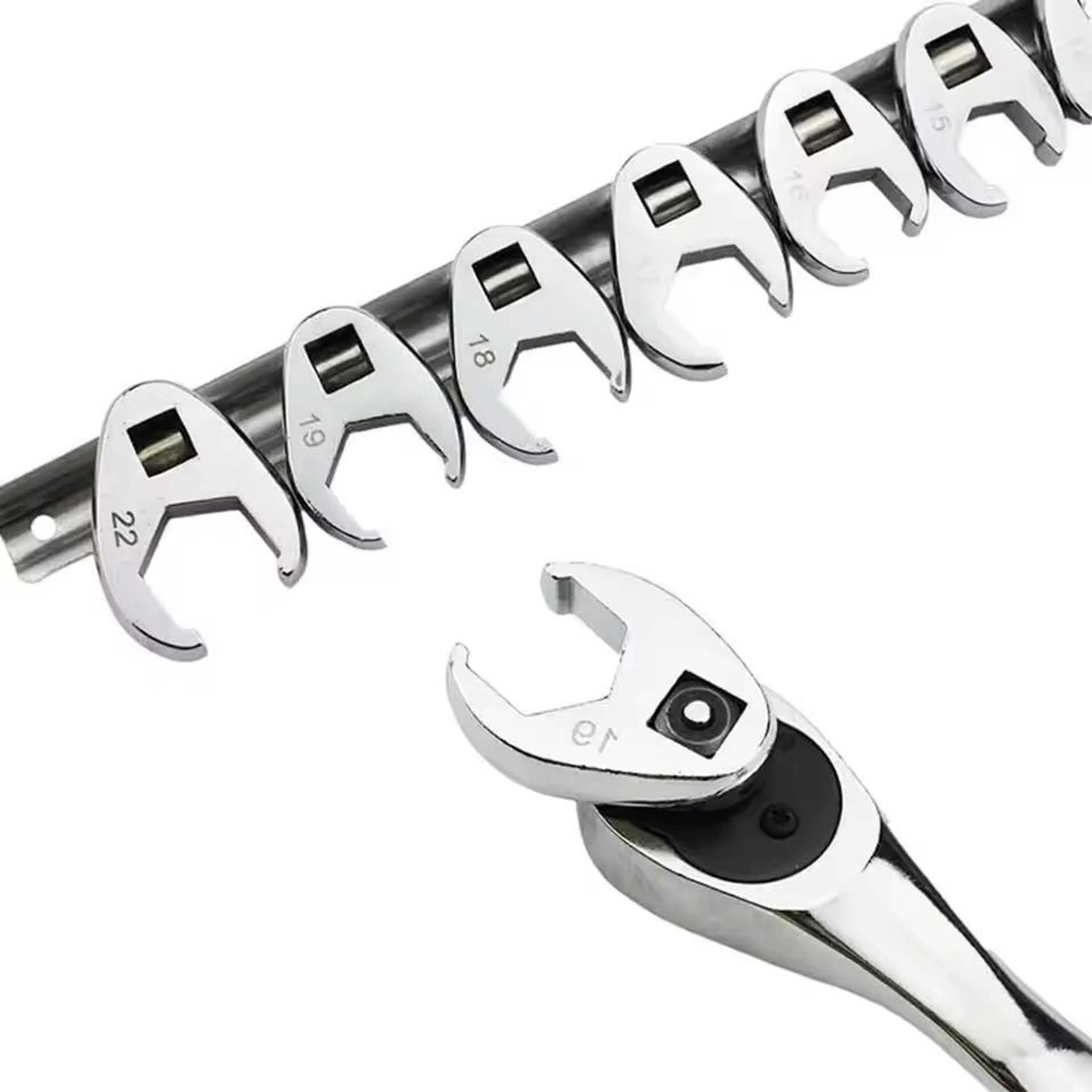 10 Piece Metric Crowfoot Wrench Set For Torque Wrench 6