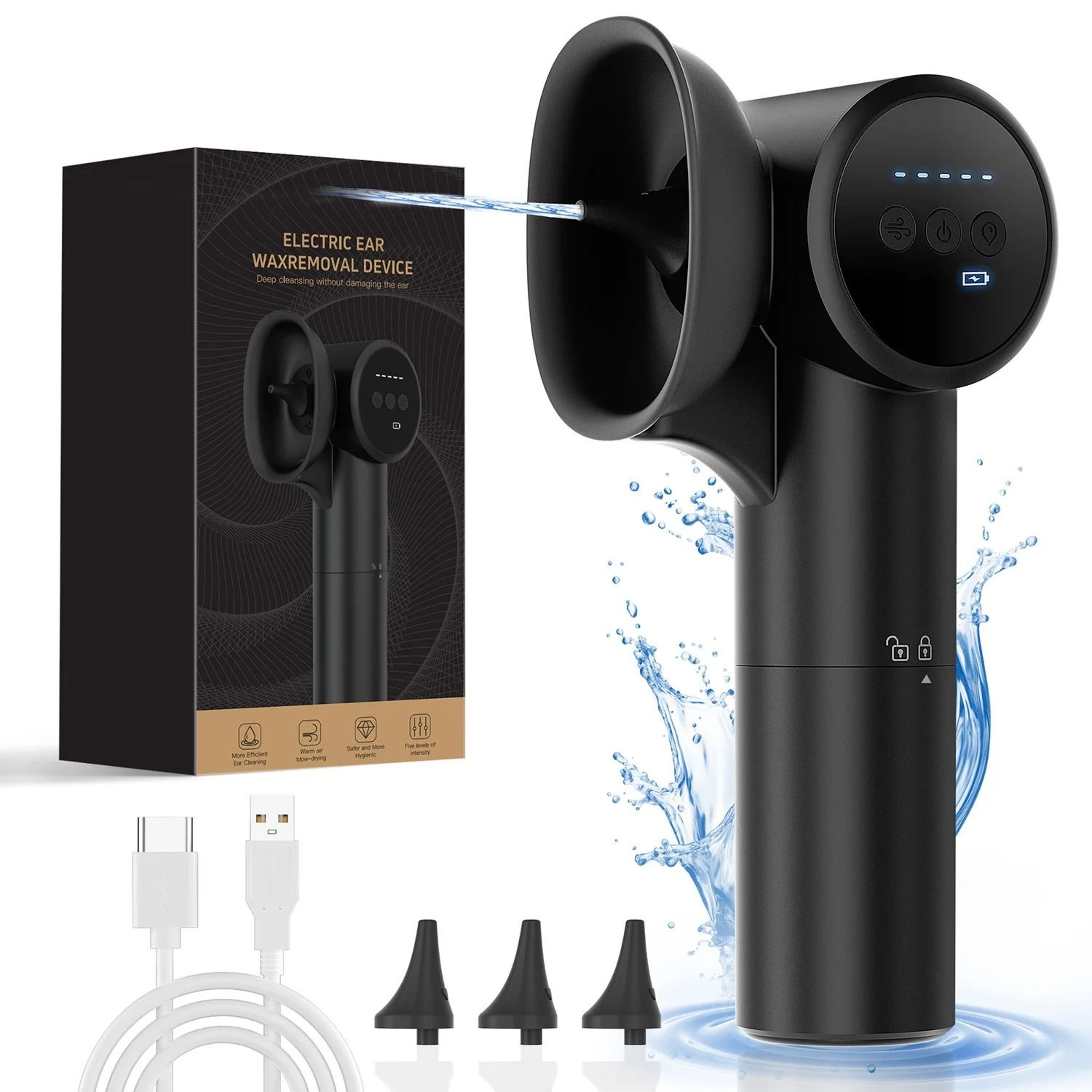 Ear Wax Removal Kit With Adjustable Pressure Spray And Wastewater Tank 0