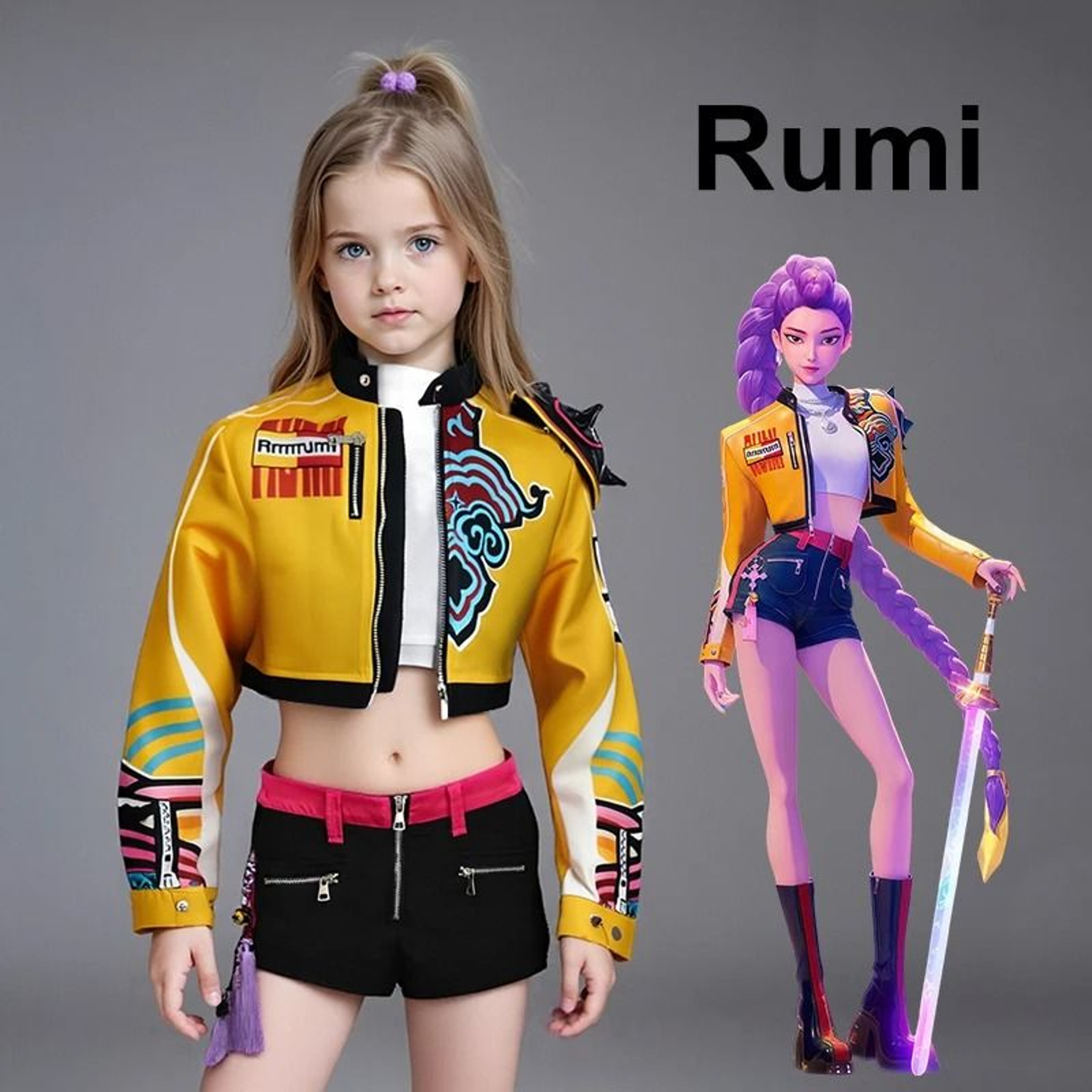 Children Cosplay Performance Costume Outfit For KPOP Rumi Group Concert And Halloween 0