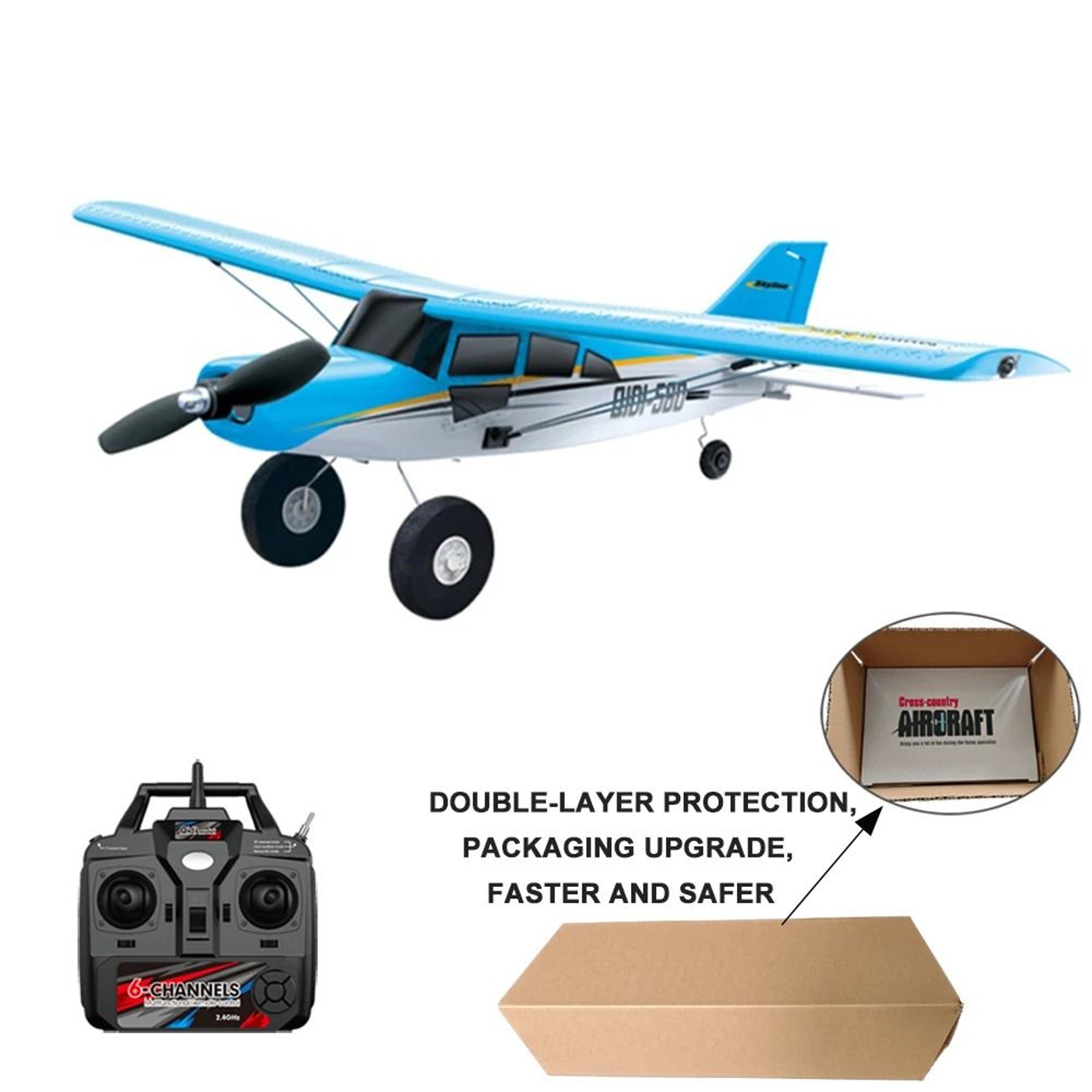OffRoad RC Airplane Fixed Wing Brushless 4CH Remote Control Aircraft Model For Kids And Hobbyists 7