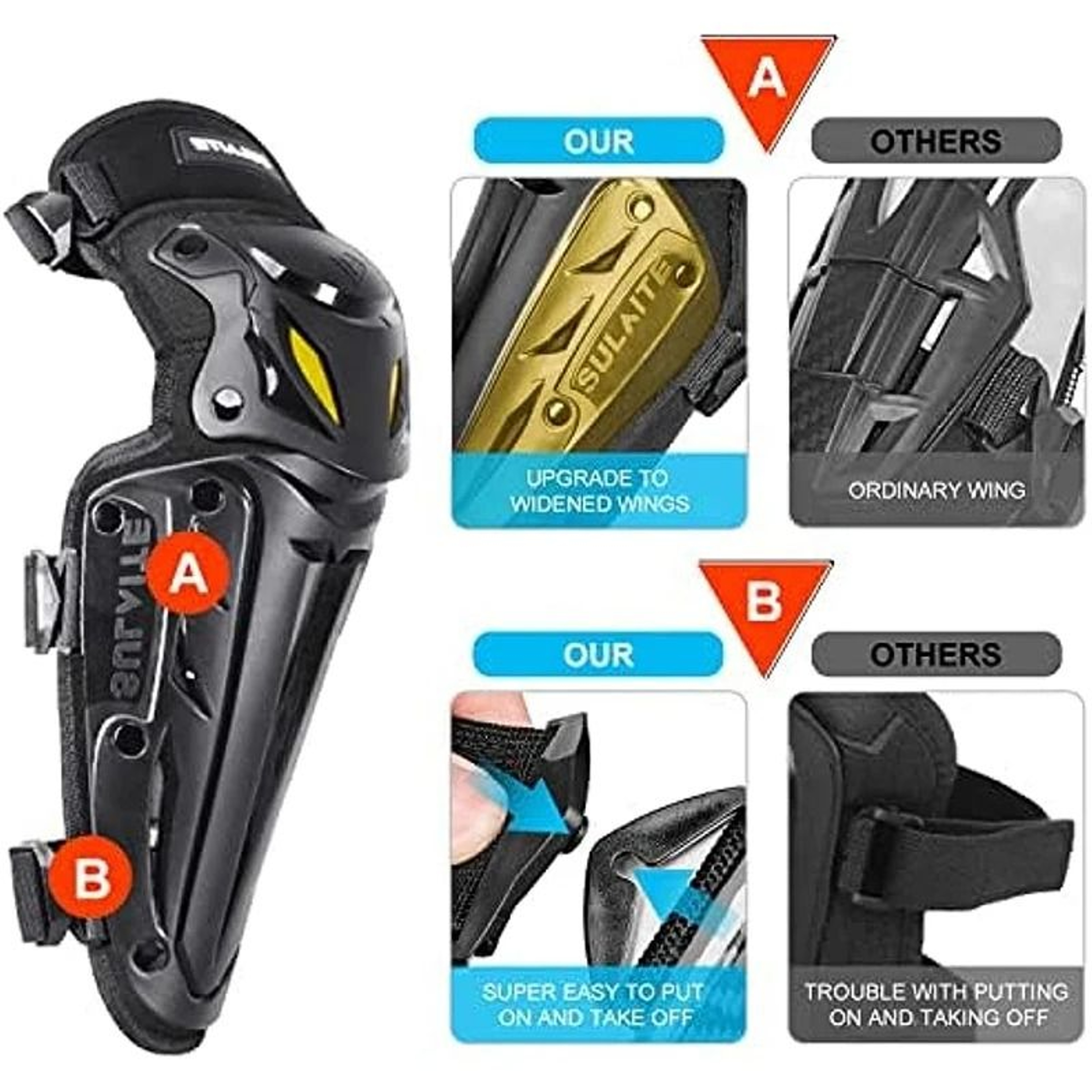 Motocross Knee And Elbow Pads Protective Gear For Motorcycle OffRoad And MTB Riding 5
