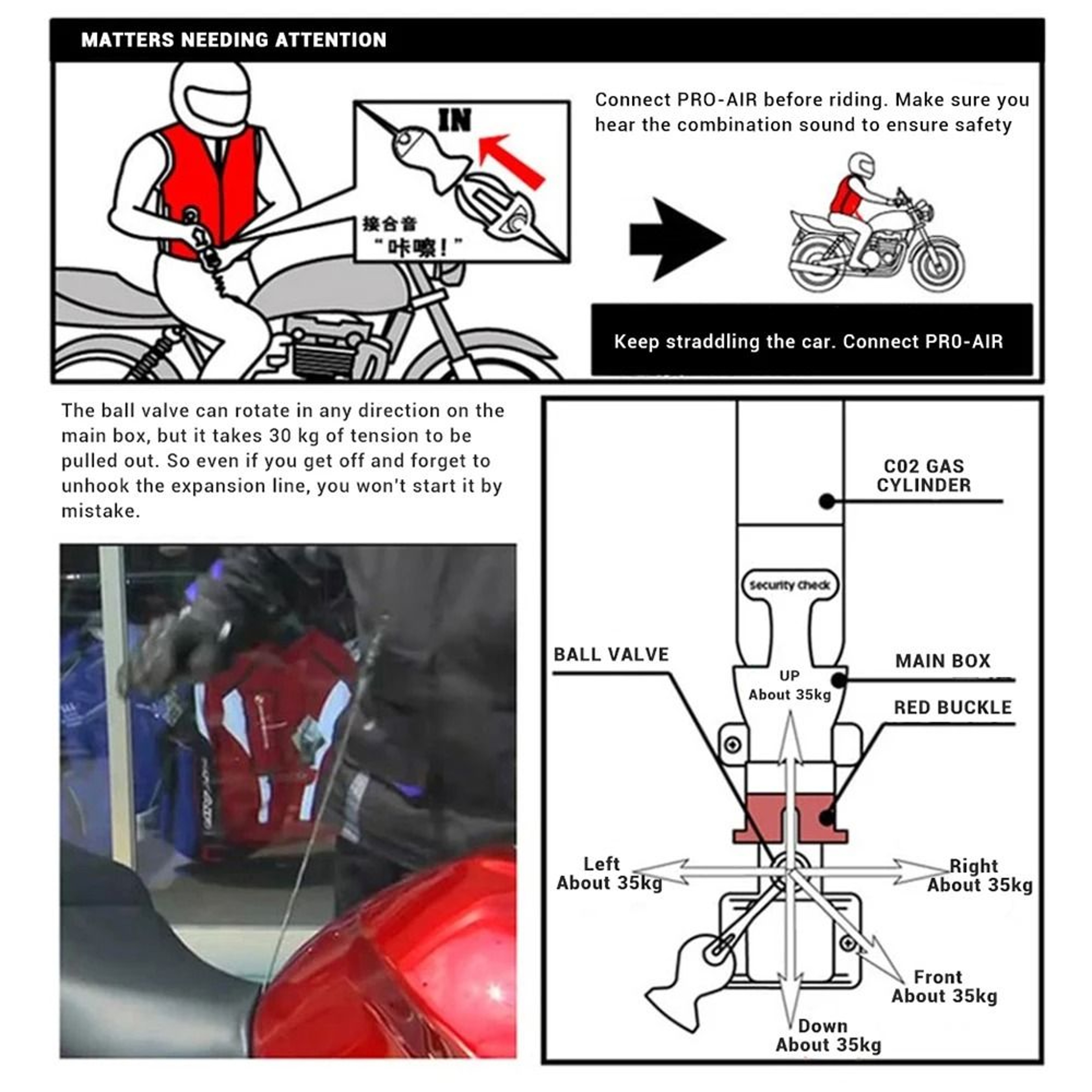Motorcycle Airbag Vest Reflective Safety Riding Jacket With CE Protector 4