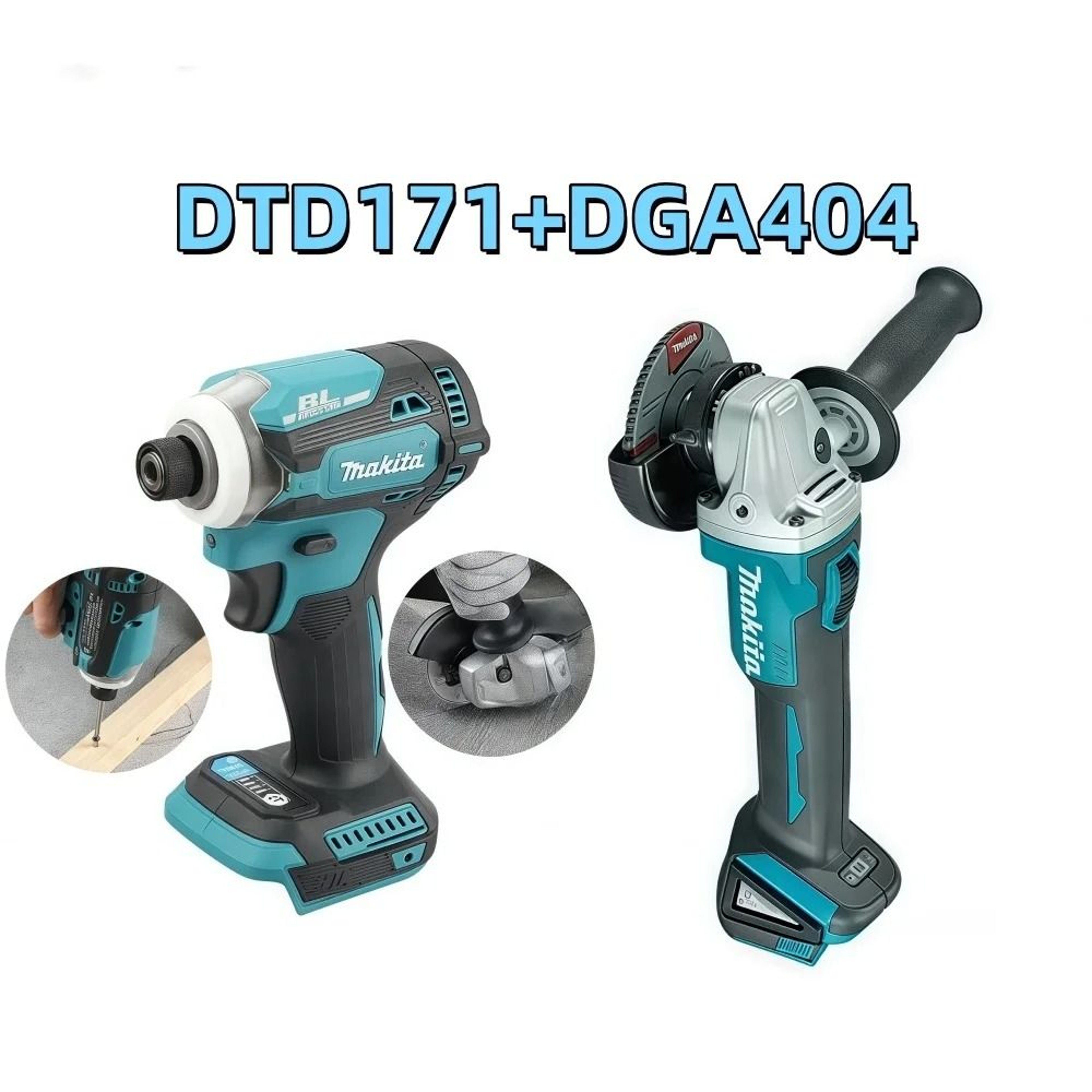 18V Cordless Angle Grinder And Impact Drill Combo For Wood And Metal Work 6